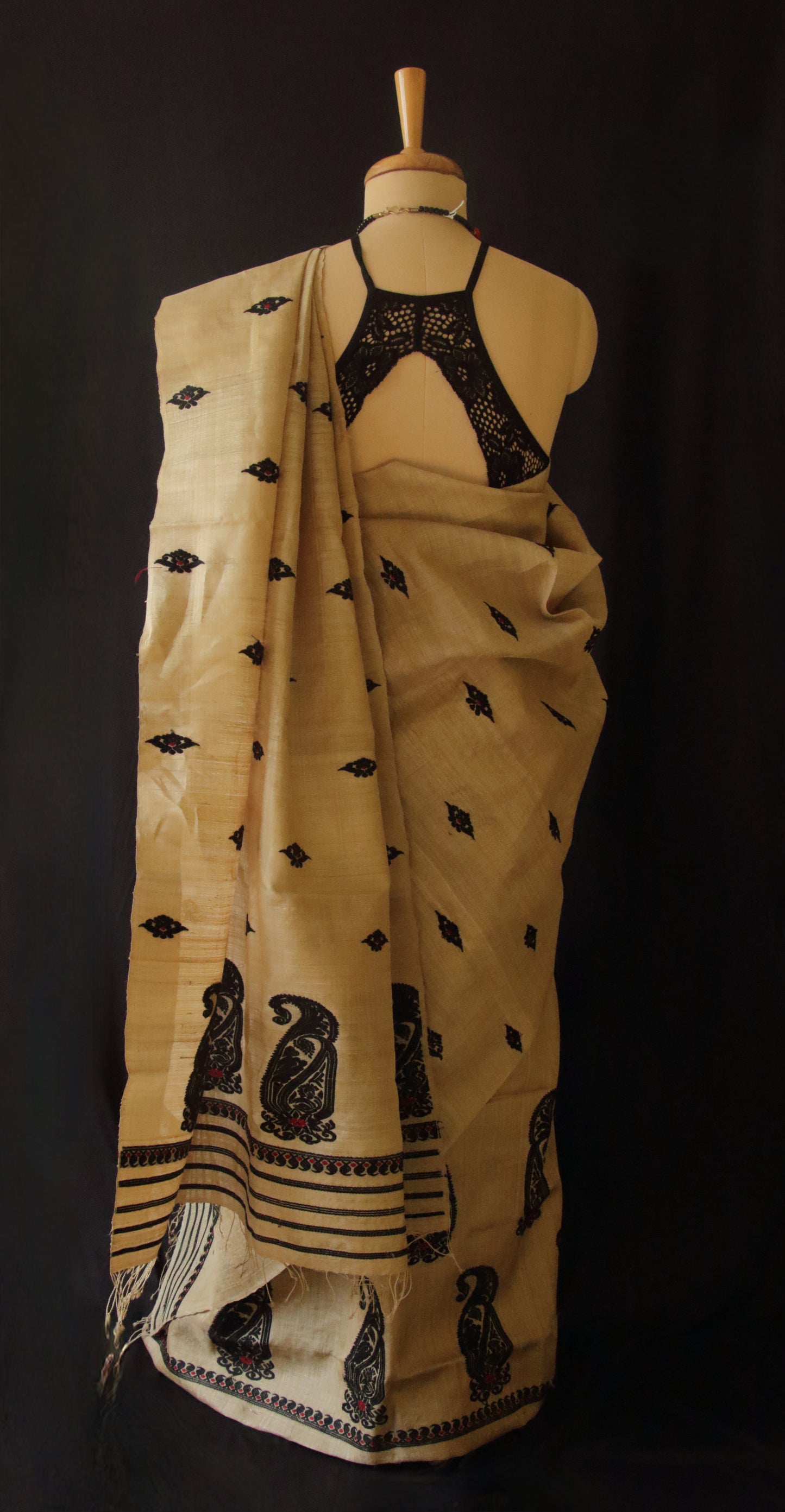 Authentic Muga Silk  Mekhela Chador Set from Assam