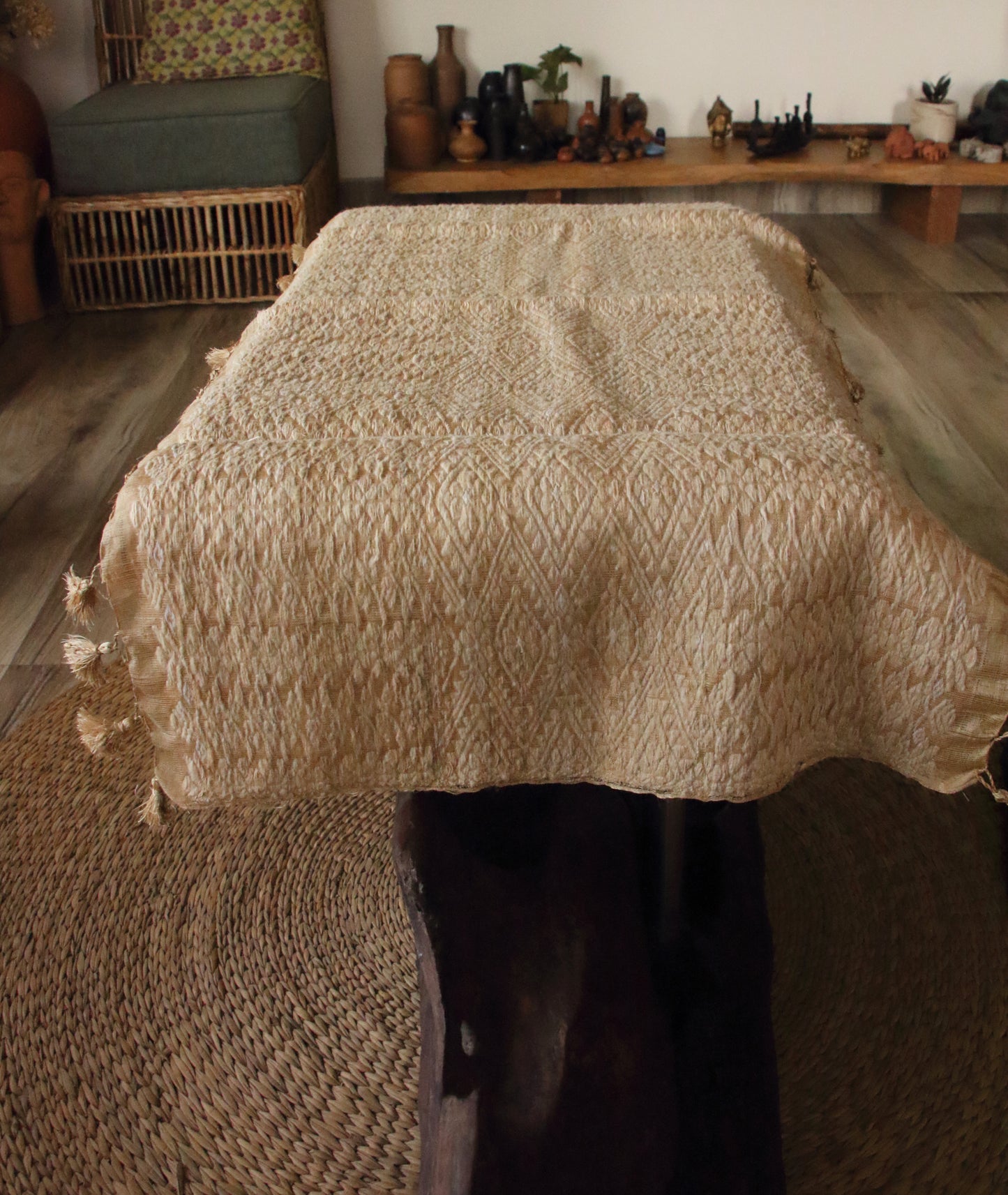 Handwoven  Muga Silk Table Runner