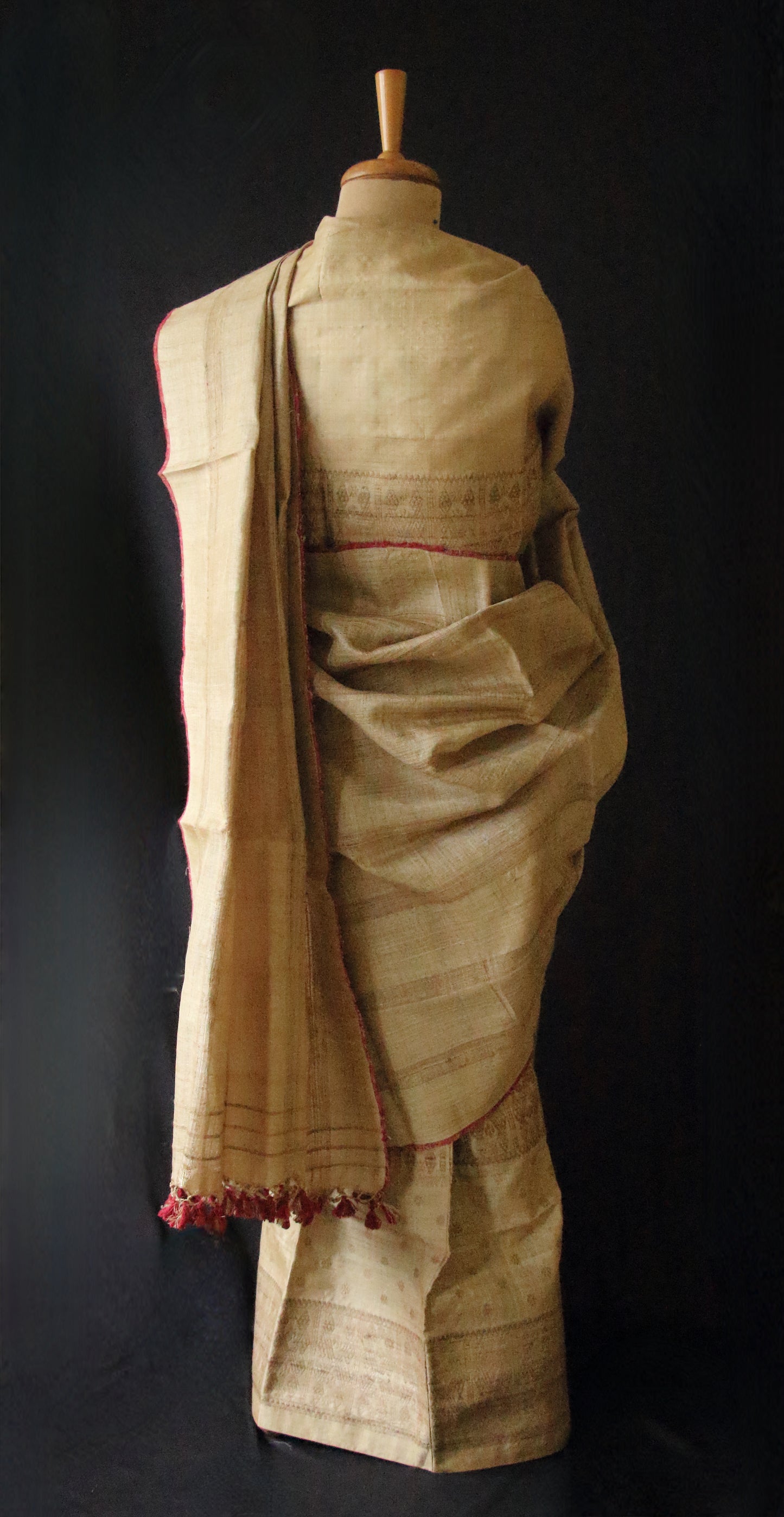 Authentic Muga Silk  Mekhela Chador Set from Assam