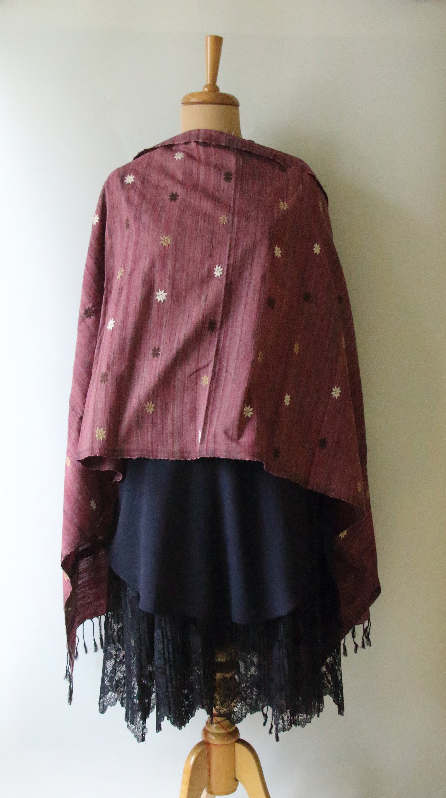 Natural dyed  Eri Silk Handwoven Scarf / Stole from Assam
