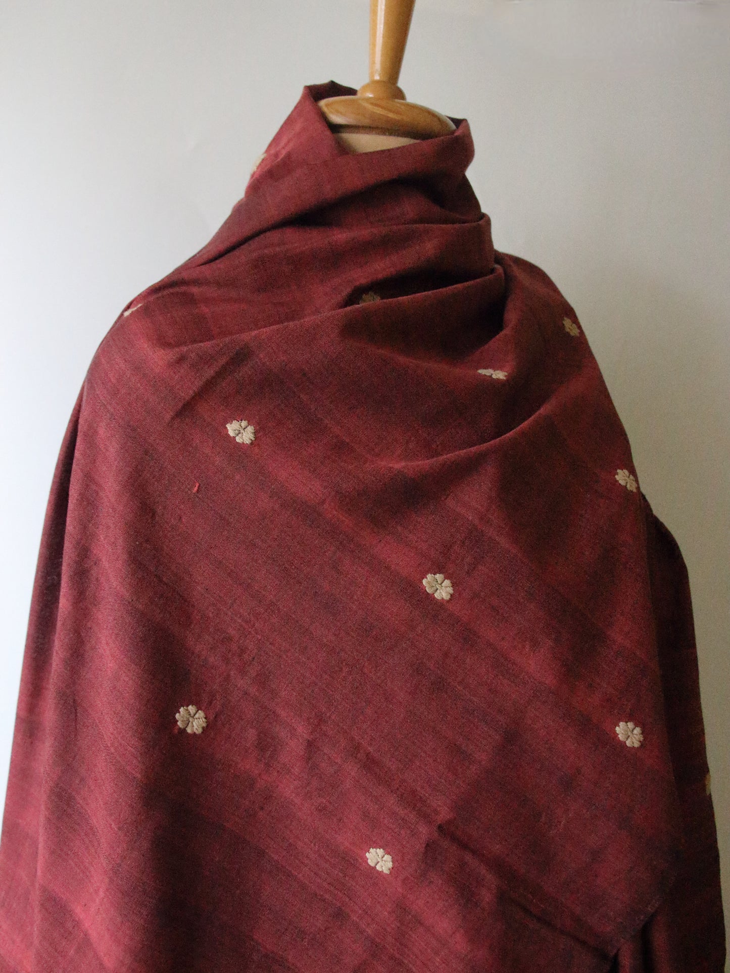 Handwoven Natural Dyed Eri Silk Dupatta / Wrap  from Assam