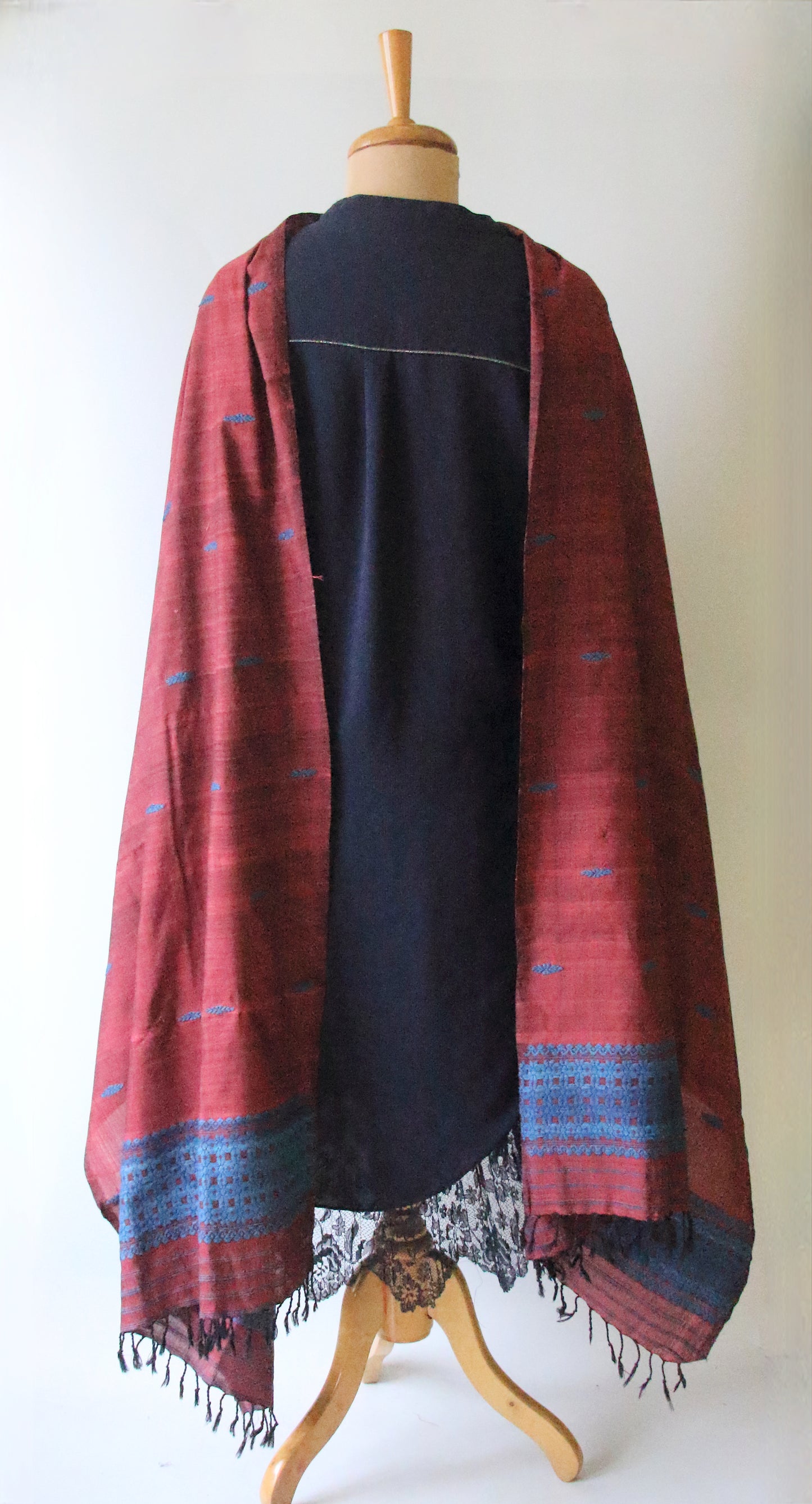 Handwoven Natural Dyed Eri Silk Dupatta / Wrap  from Assam