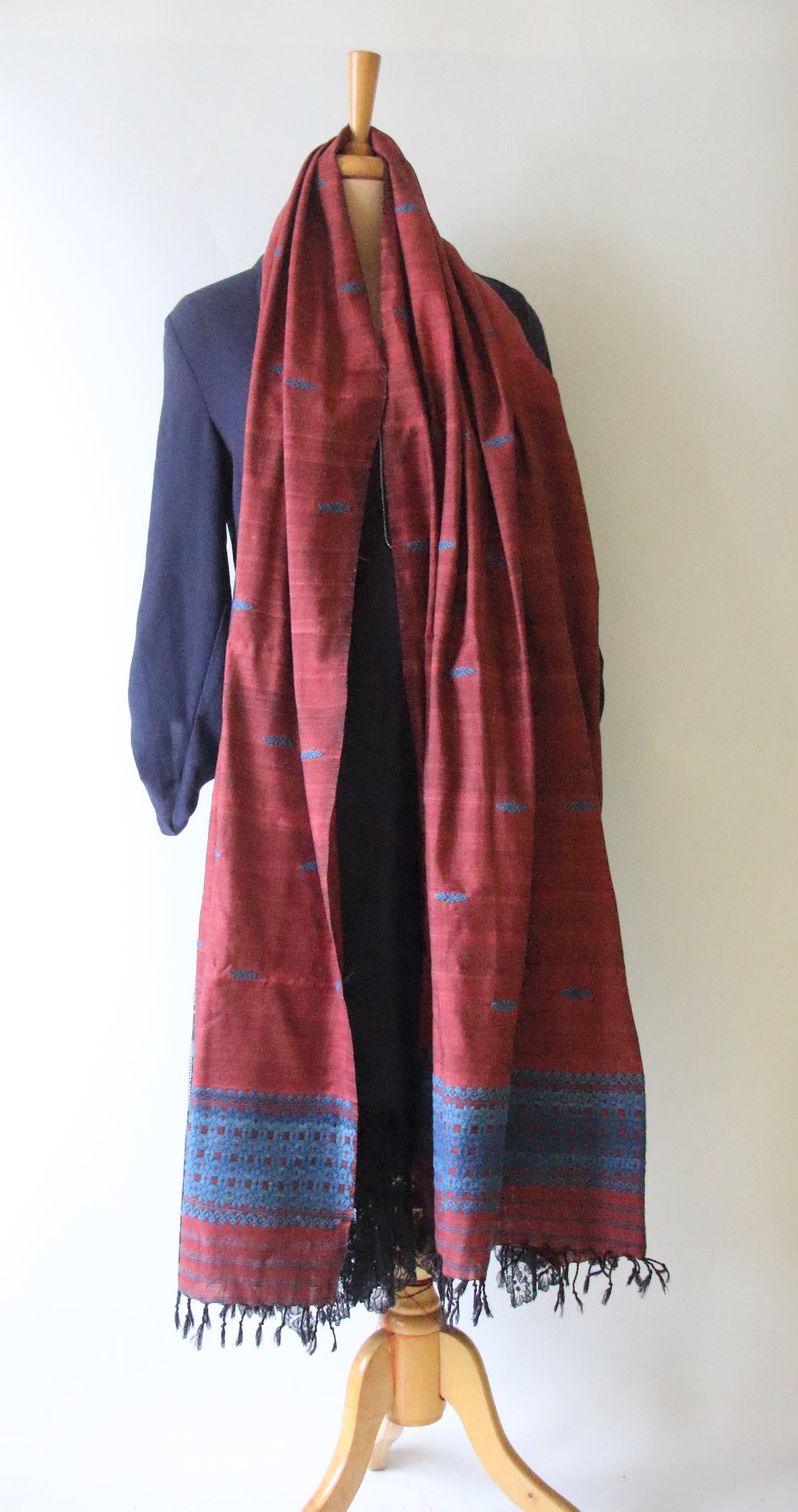 Handwoven Natural Dyed Eri Silk Dupatta / Wrap  from Assam