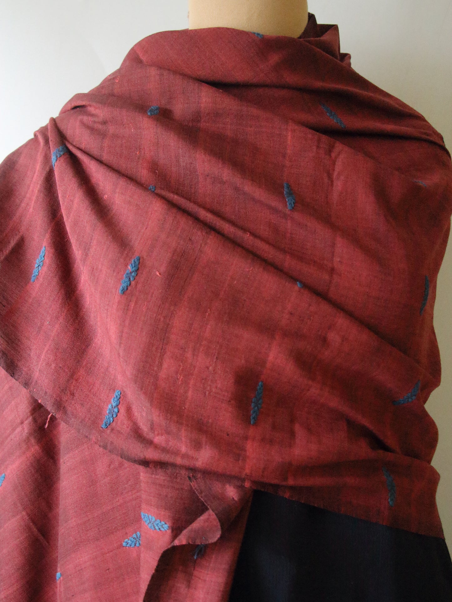 Handwoven Natural Dyed Eri Silk Dupatta / Wrap  from Assam