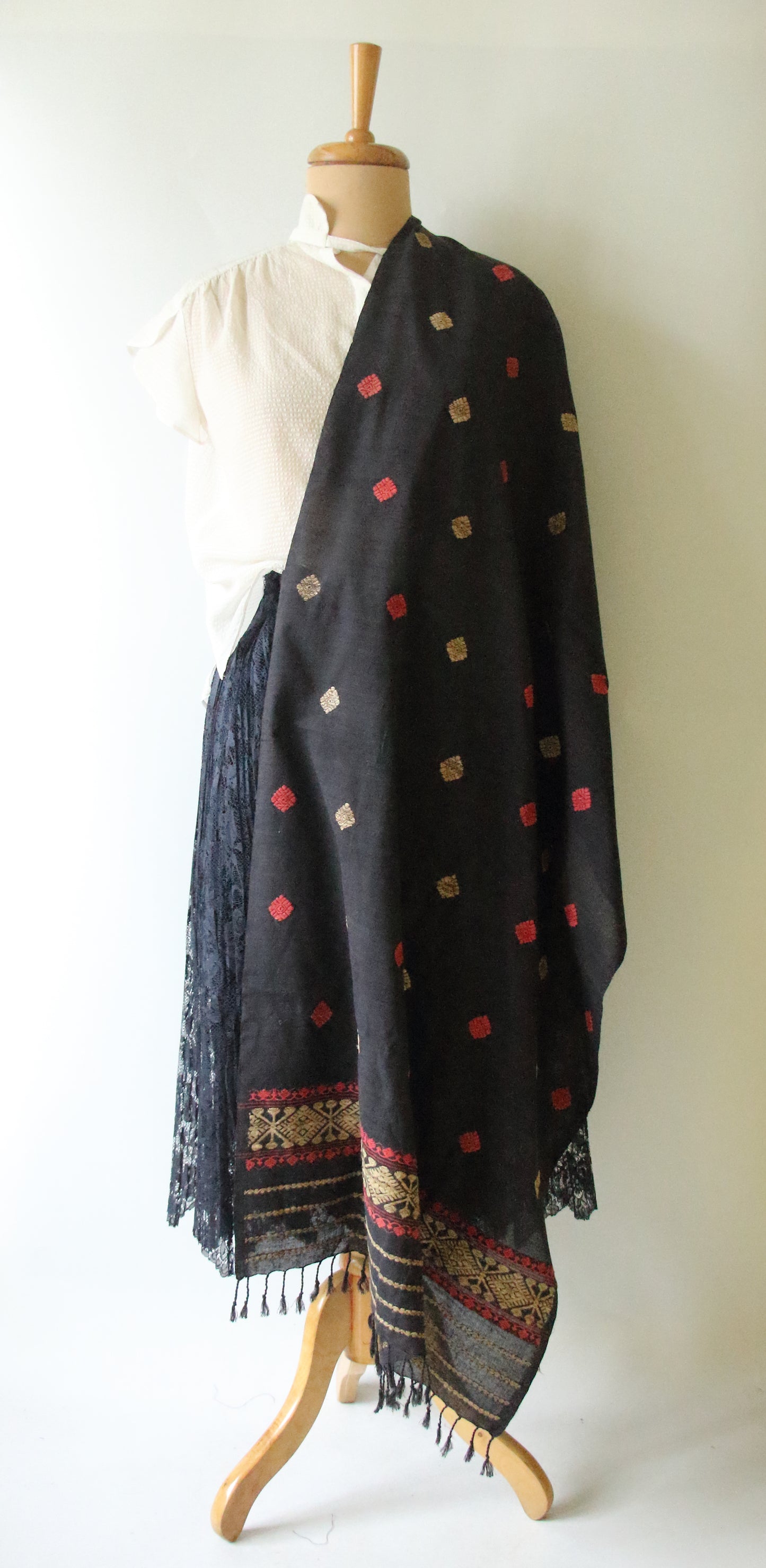 Natural dyed  Eri Silk Handwoven Scarf / Stole from Assam