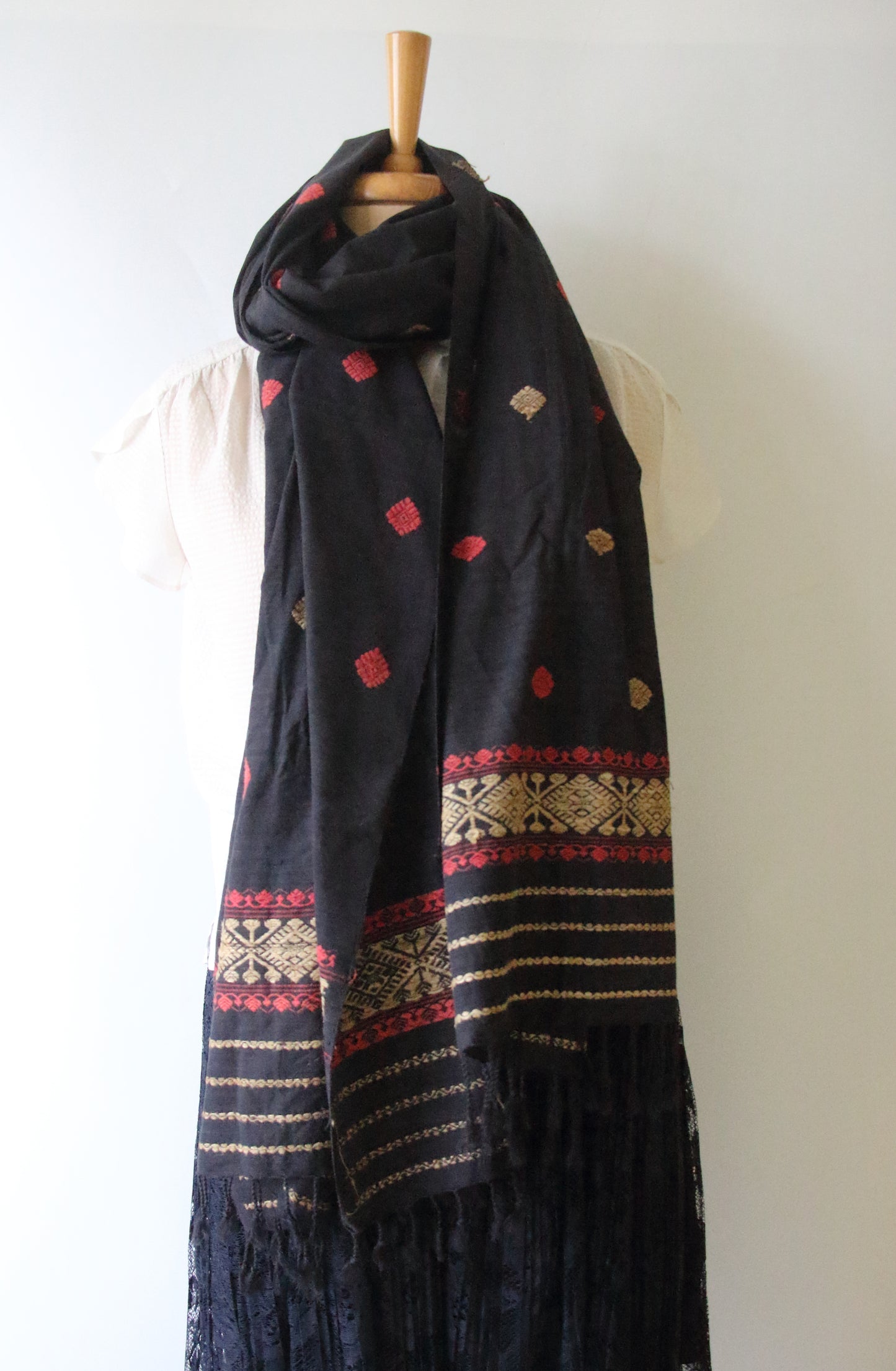 Natural dyed  Eri Silk Handwoven Scarf / Stole from Assam