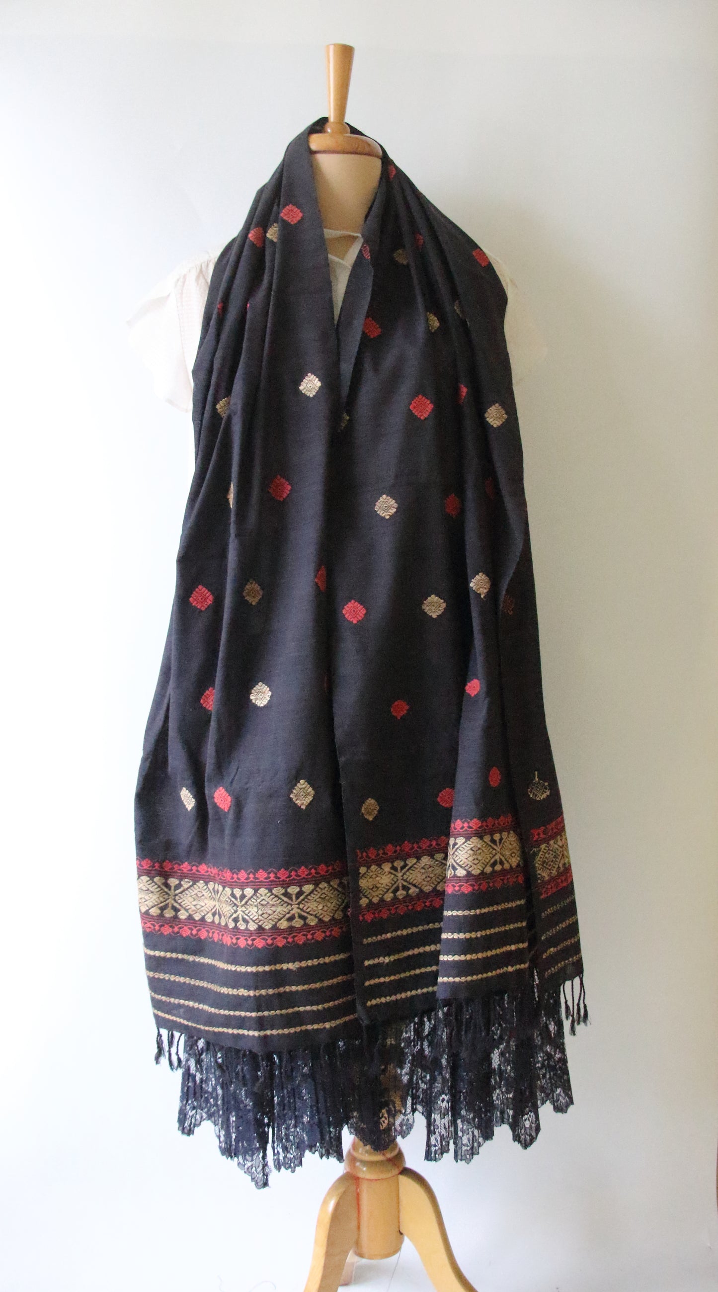 Natural dyed  Eri Silk Handwoven Scarf / Stole from Assam