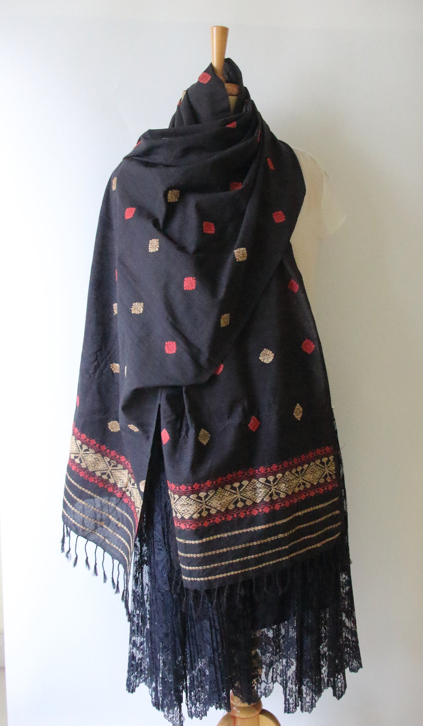 Natural dyed  Eri Silk Handwoven Scarf / Stole from Assam