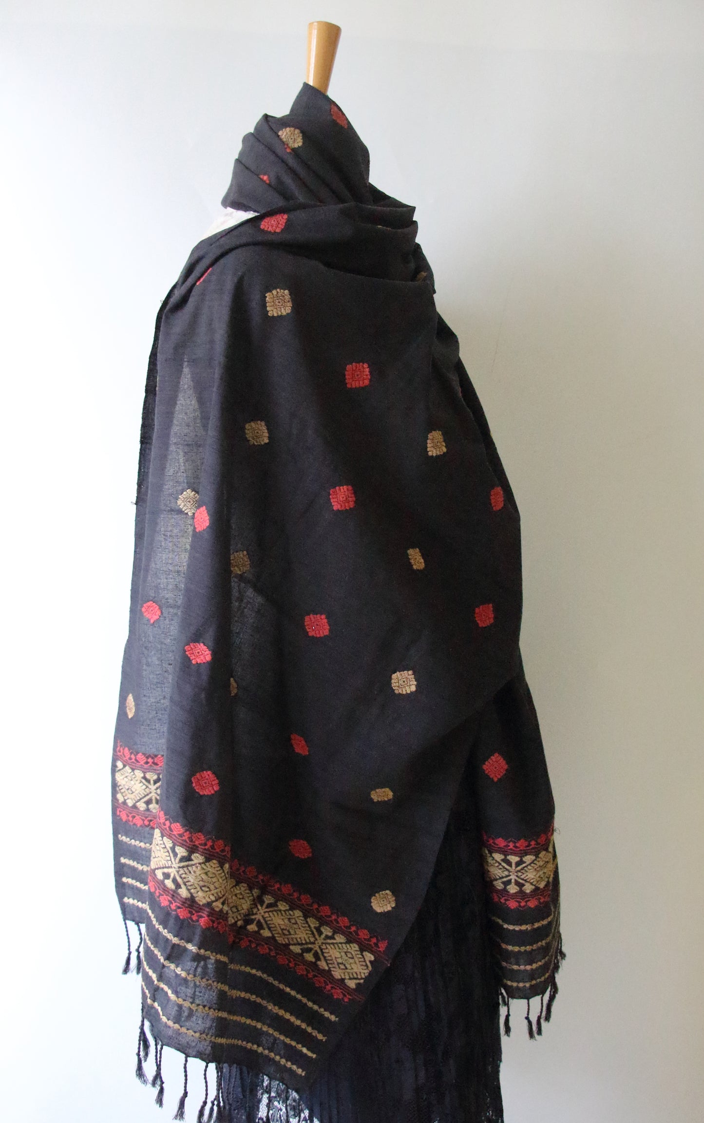 Natural dyed  Eri Silk Handwoven Scarf / Stole from Assam