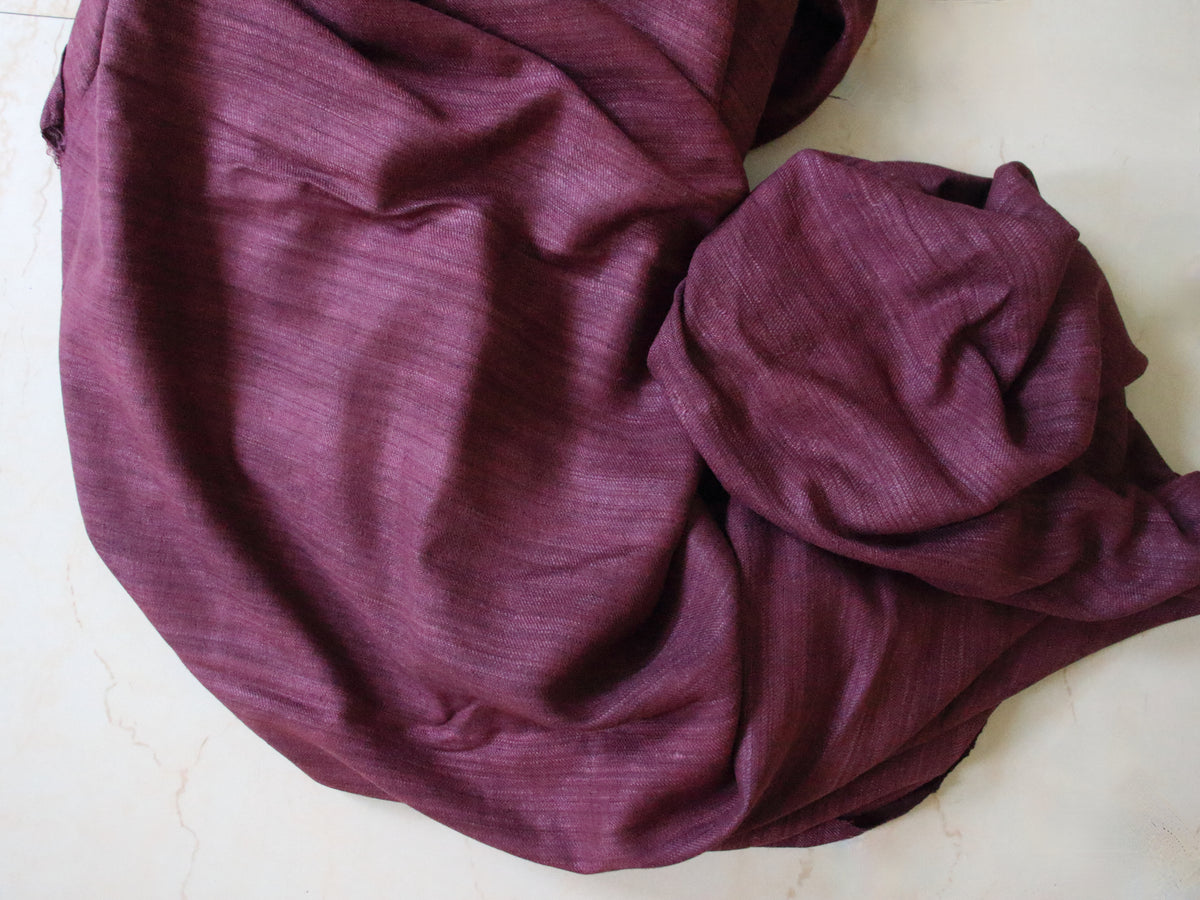 Handwoven Twill Weave Natural dyed Hundred percent Eri Silk  Fabric