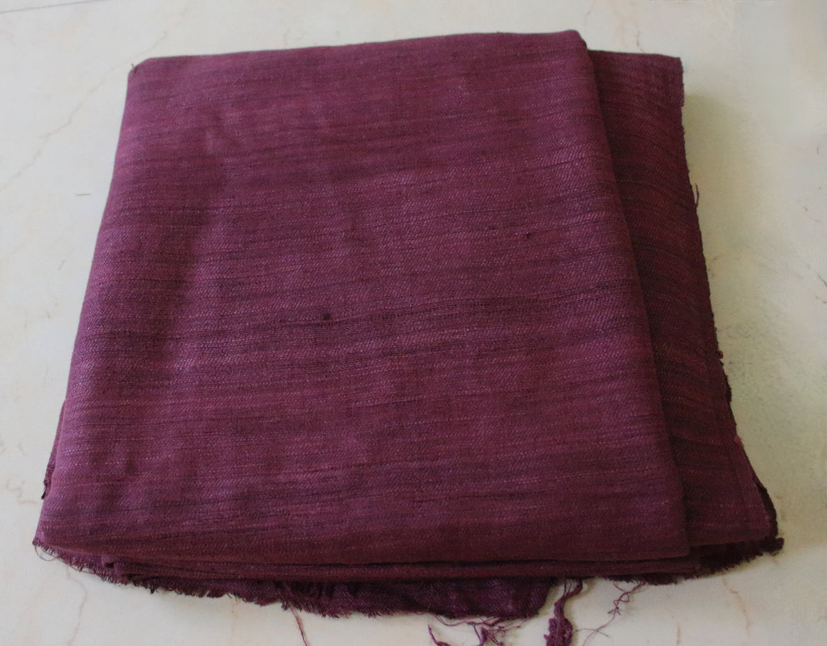 Handwoven Twill Weave Natural dyed Hundred percent Eri Silk  Fabric
