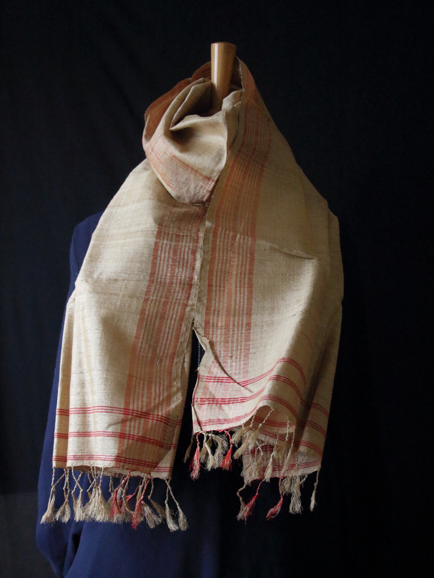 Handloom Traditional Muga Silk Scarf / Gamucha from Assam