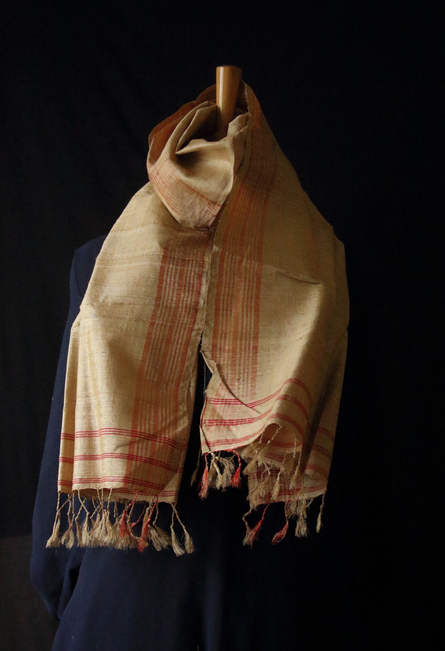 Handloom Traditional Muga Silk Scarf / Gamucha from Assam