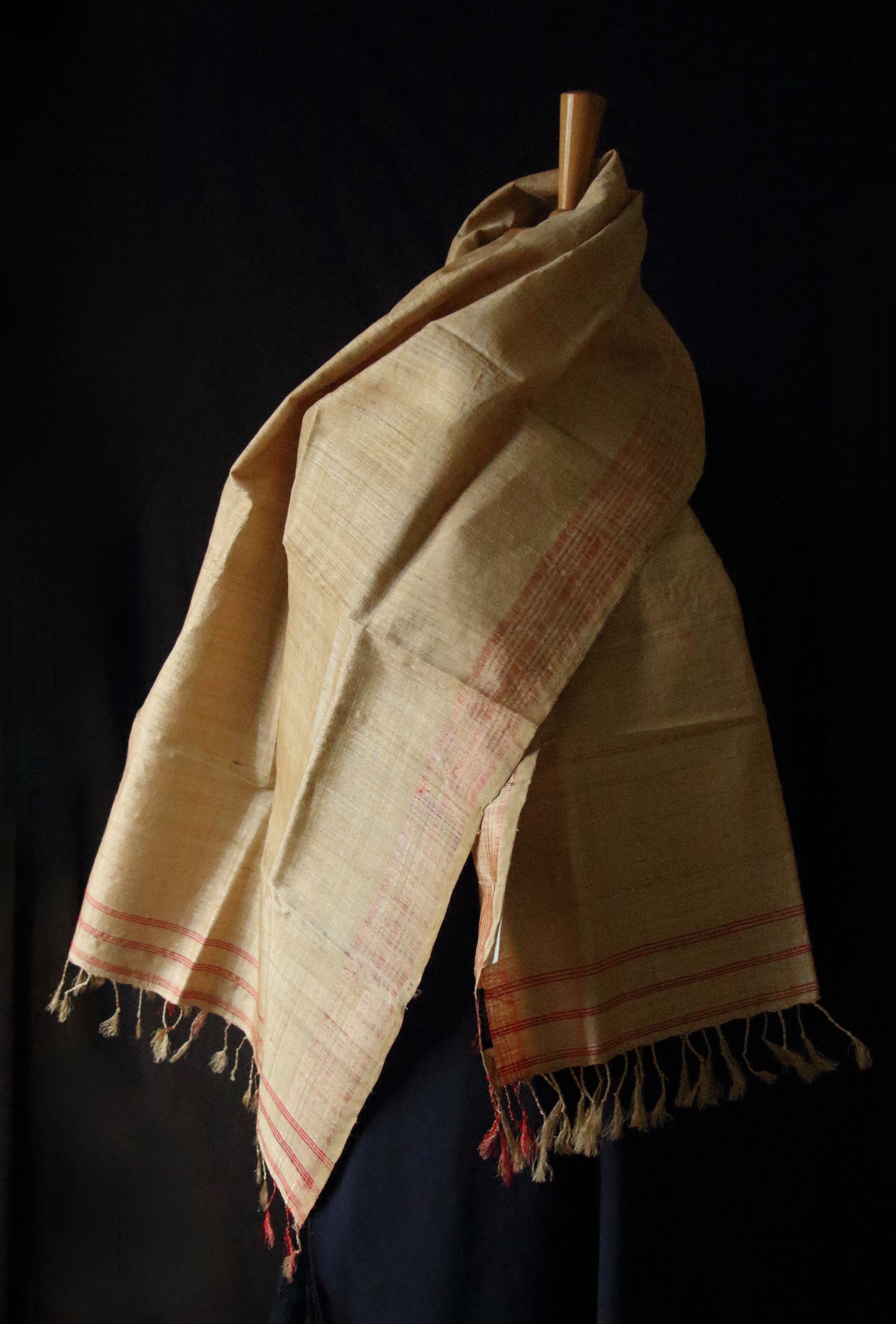 Handloom Traditional Muga Silk Scarf / Gamucha from Assam