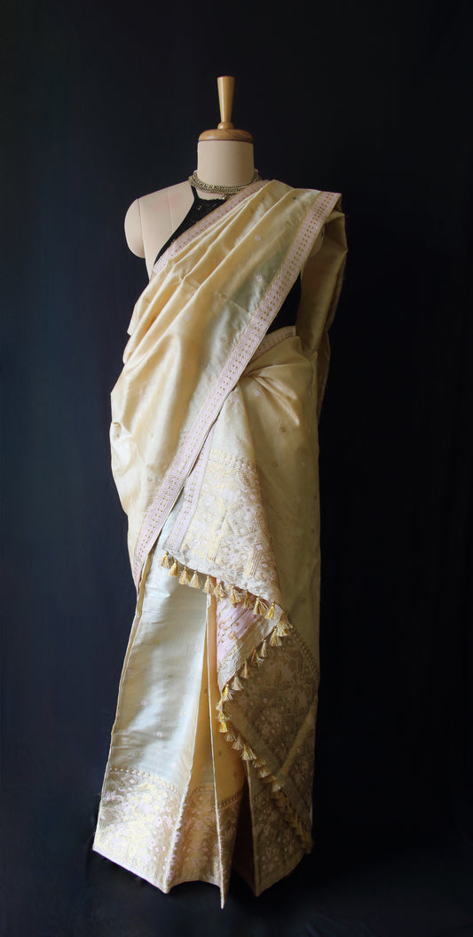 Tassar Silk Mekhla Chador Set from Assam
