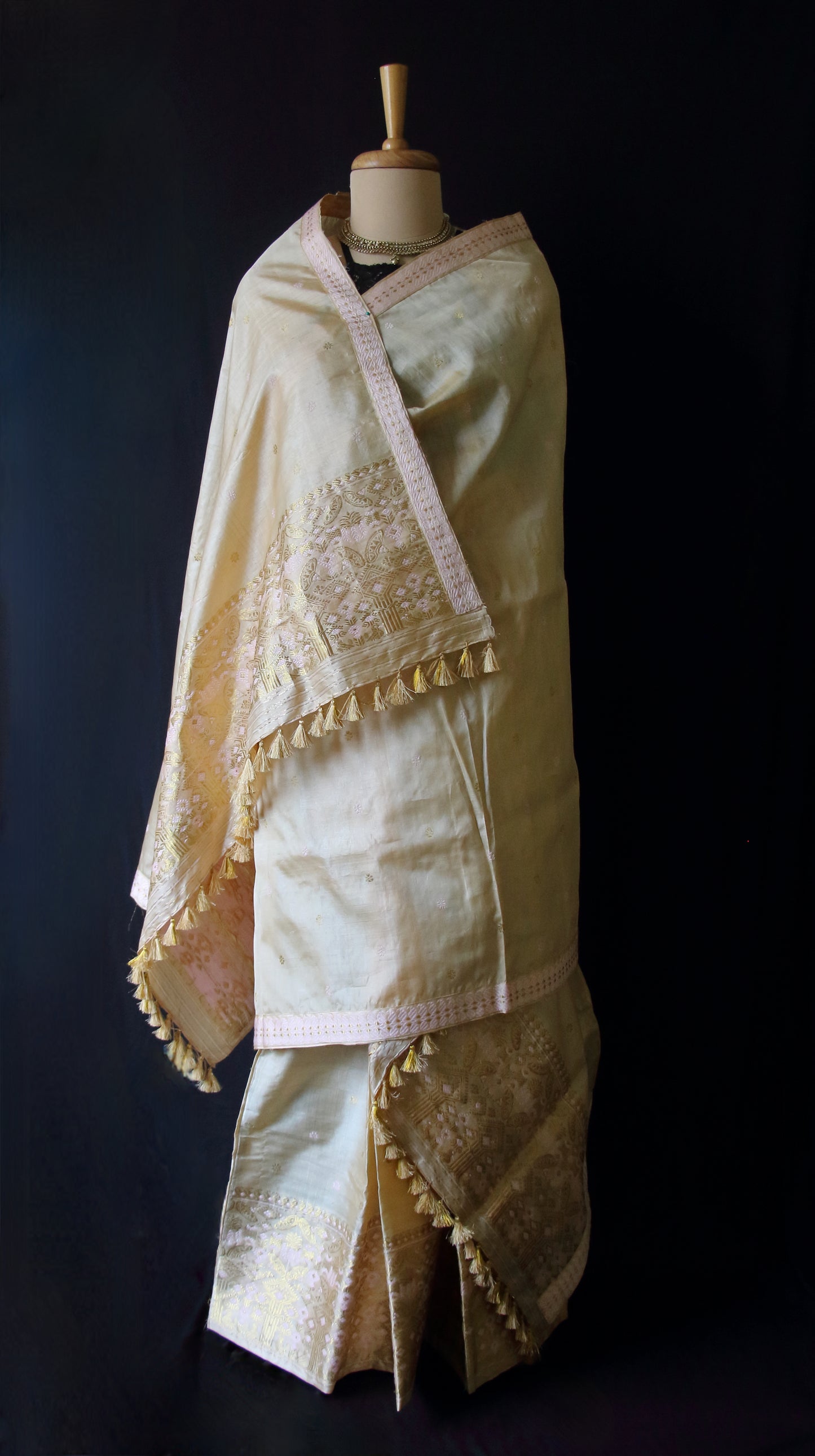 Tassar Silk Mekhla Chador Set from Assam