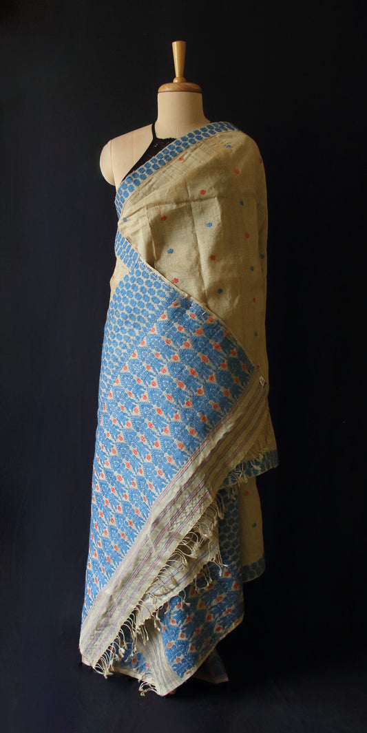 Authentic Muga Silk  Mekhela Chador Set