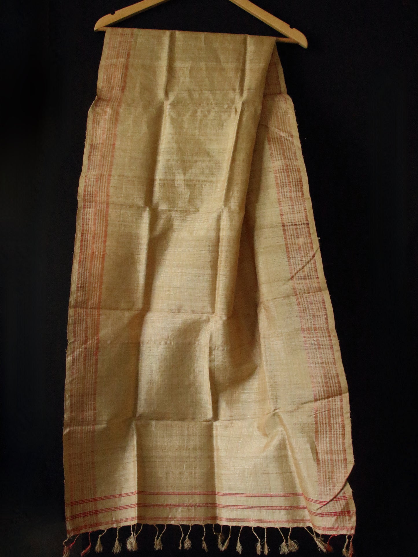 Handloom Traditional Muga Silk Scarf / Gamucha from Assam
