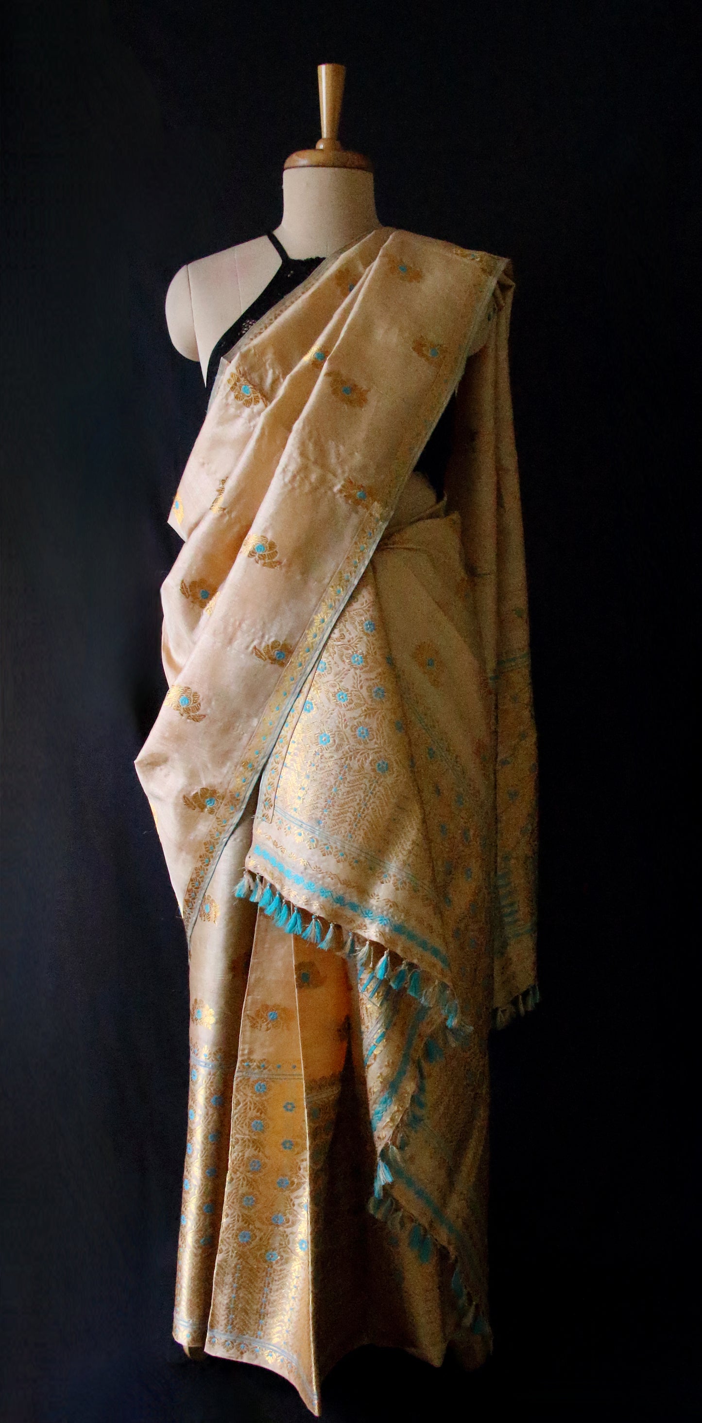 Tassar Silk Handloom Traditional Mekhla Chador Set from Assam