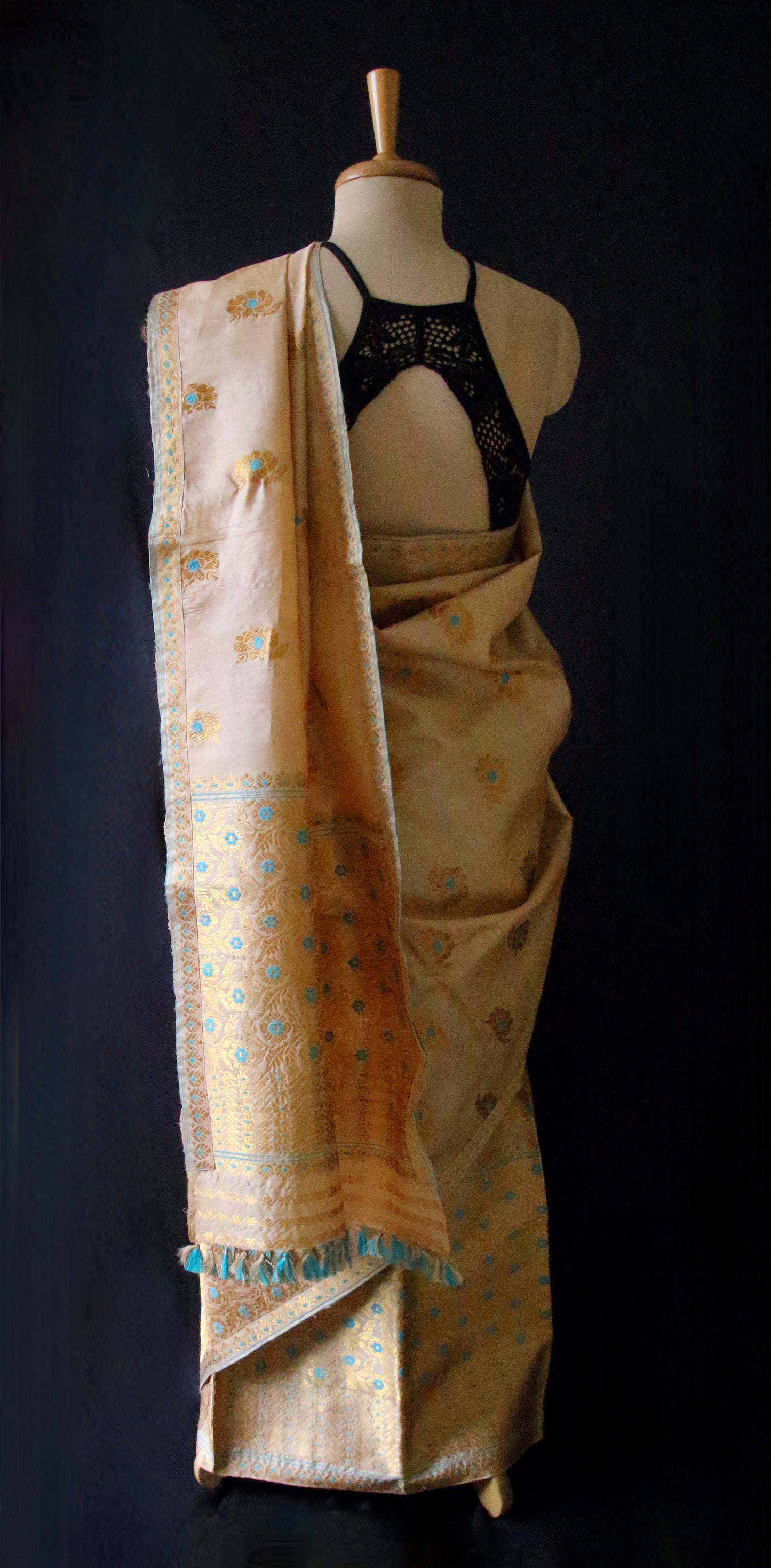 Tassar Silk Handloom Traditional Mekhla Chador Set from Assam