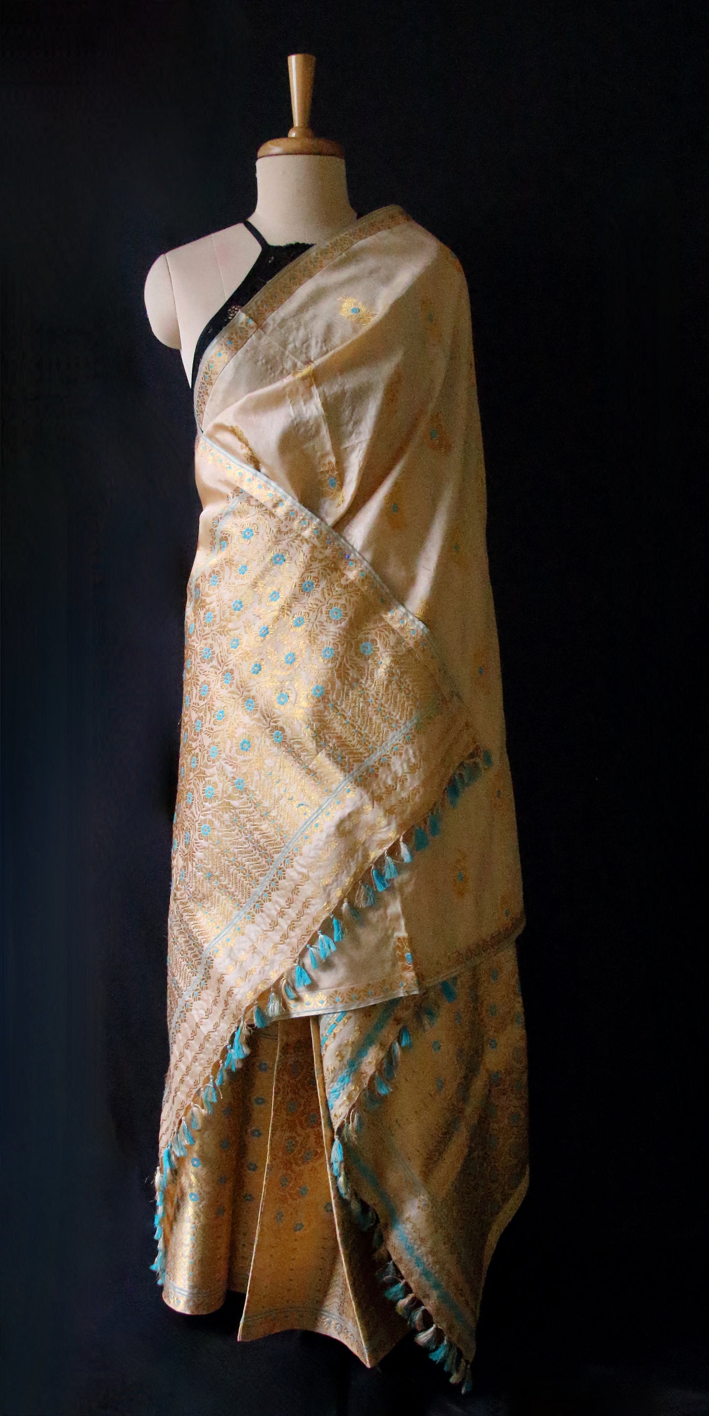 Tassar Silk Handloom Traditional Mekhla Chador Set from Assam