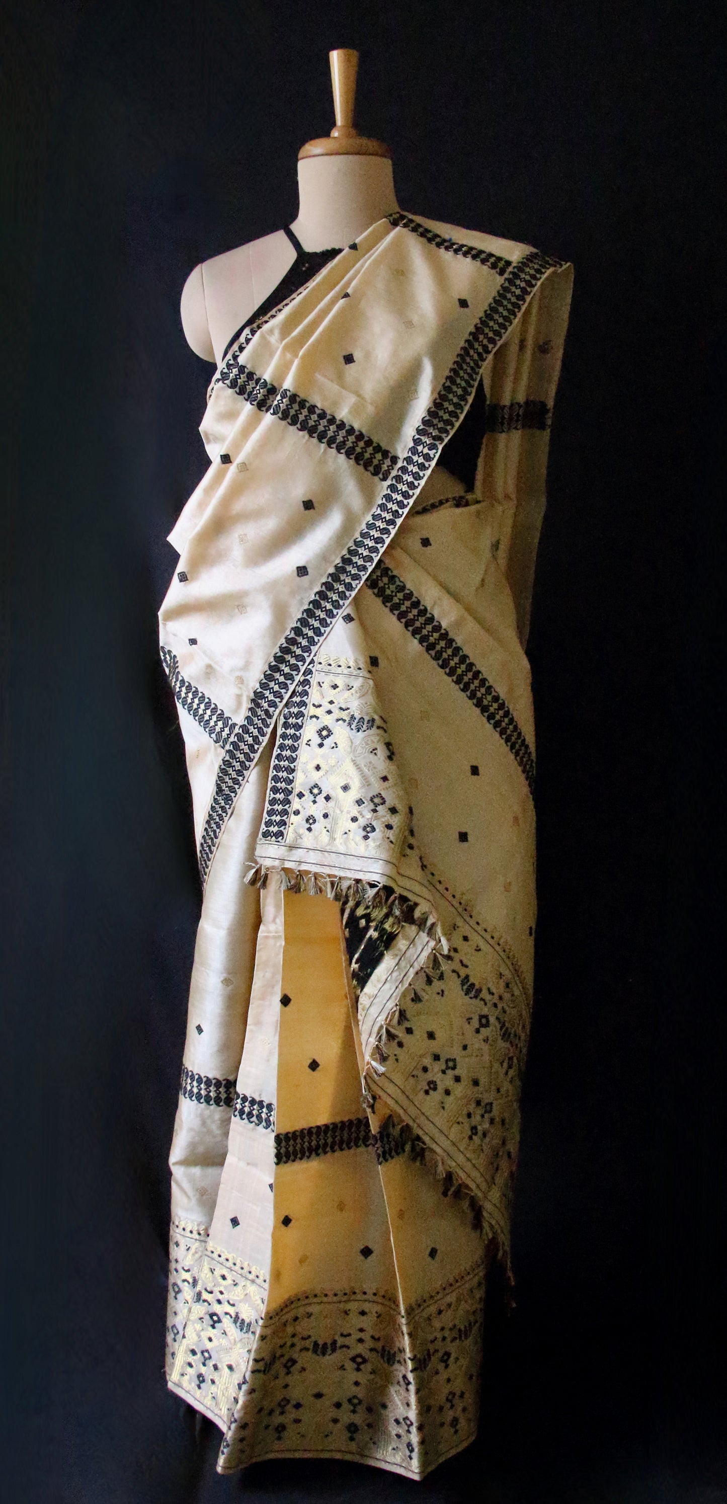 Tassar Silk Handloom Traditional Mekhla Chador Set from Assam