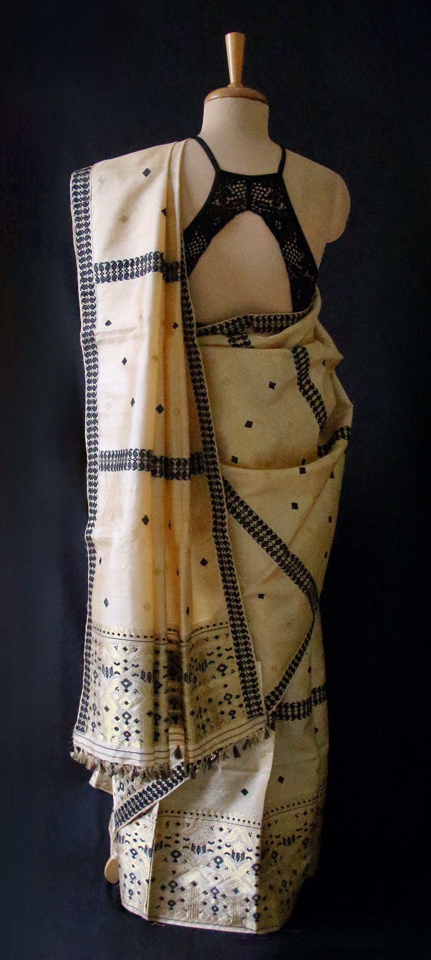 Tassar Silk Handloom Traditional Mekhla Chador Set from Assam