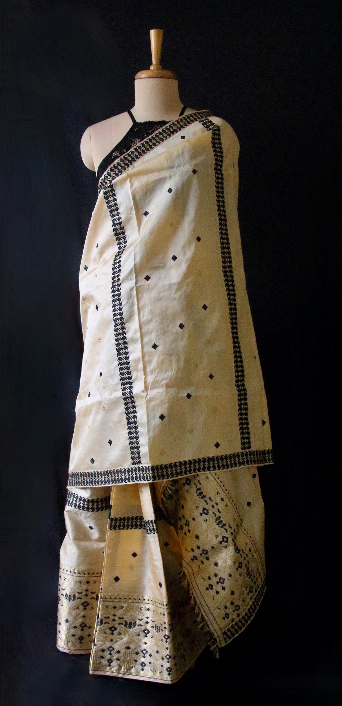 Tassar Silk Handloom Traditional Mekhla Chador Set from Assam