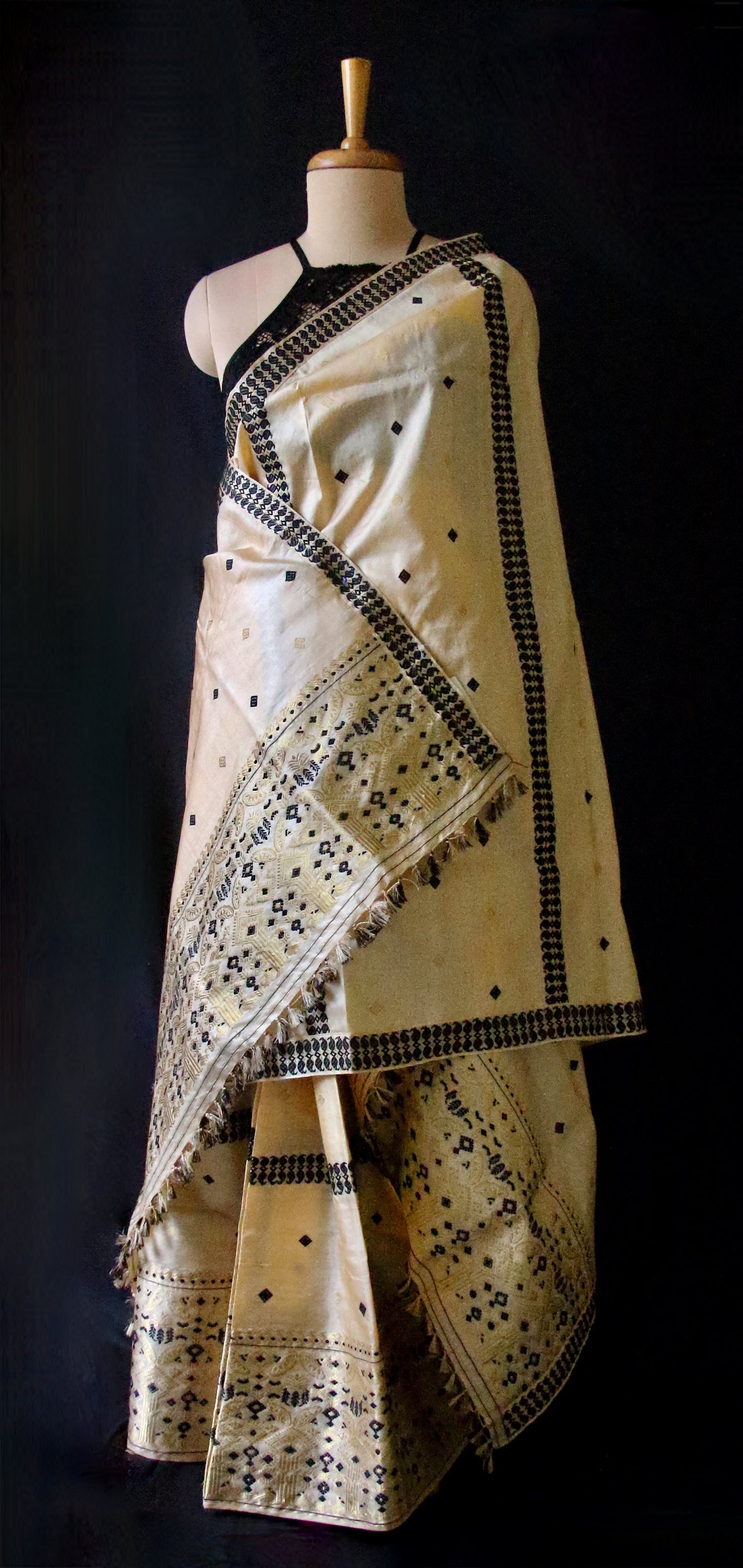 Tassar Silk Handloom Traditional Mekhla Chador Set from Assam