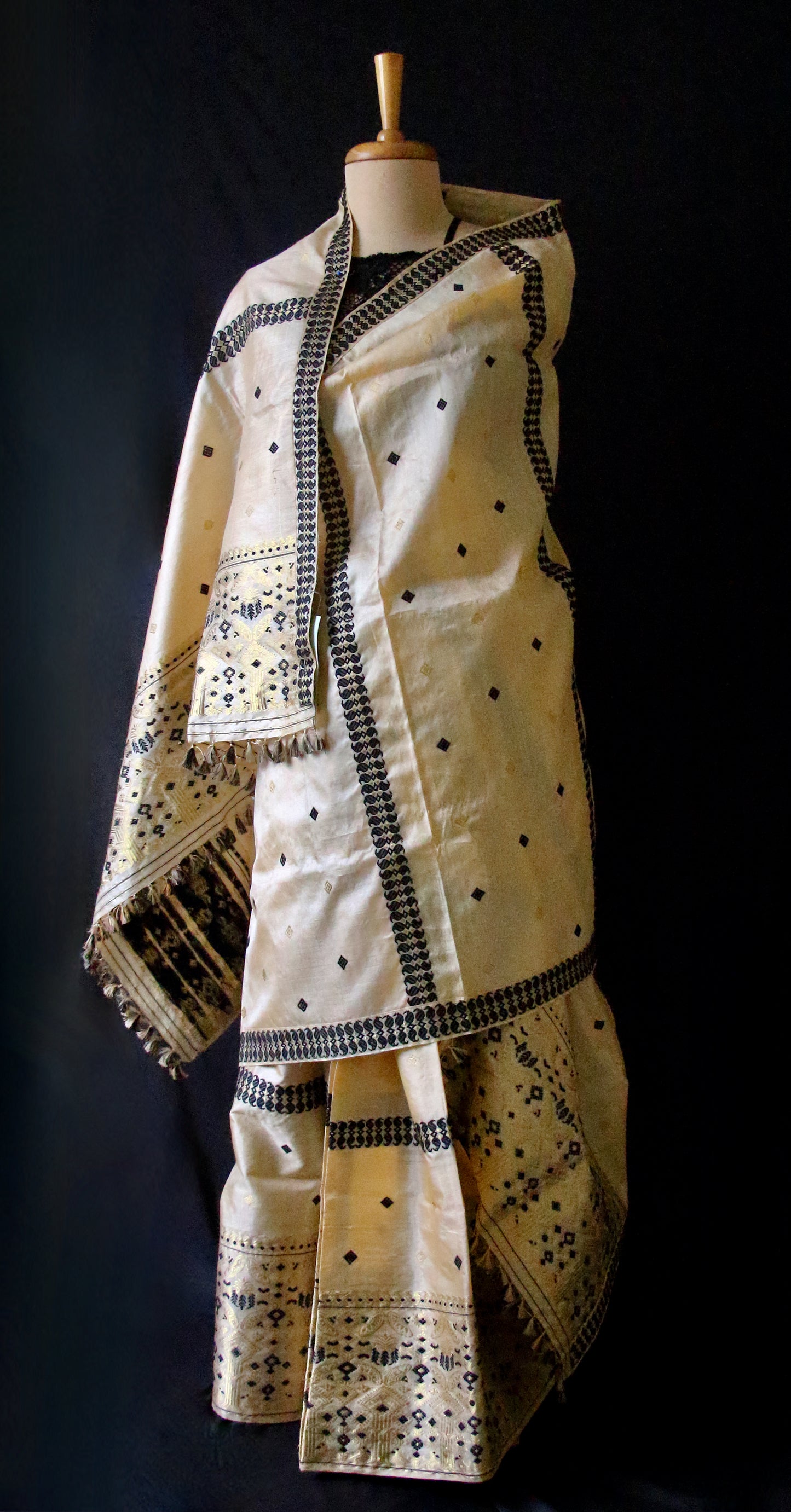 Tassar Silk Handloom Traditional Mekhla Chador Set from Assam