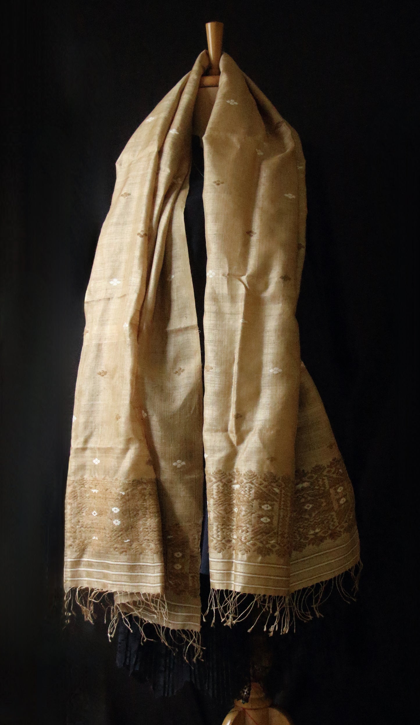 Handloom Muga Silk Scarf/ Stole from Assam