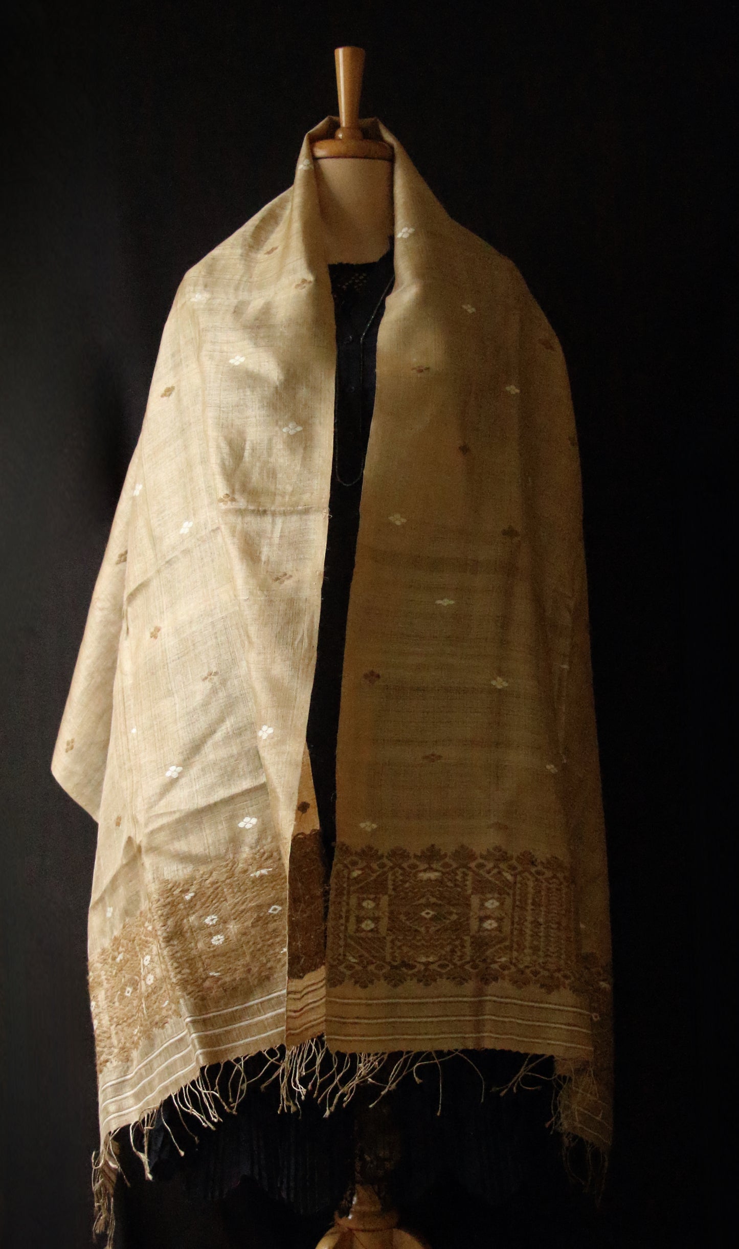 Handloom Muga Silk Scarf/ Stole from Assam