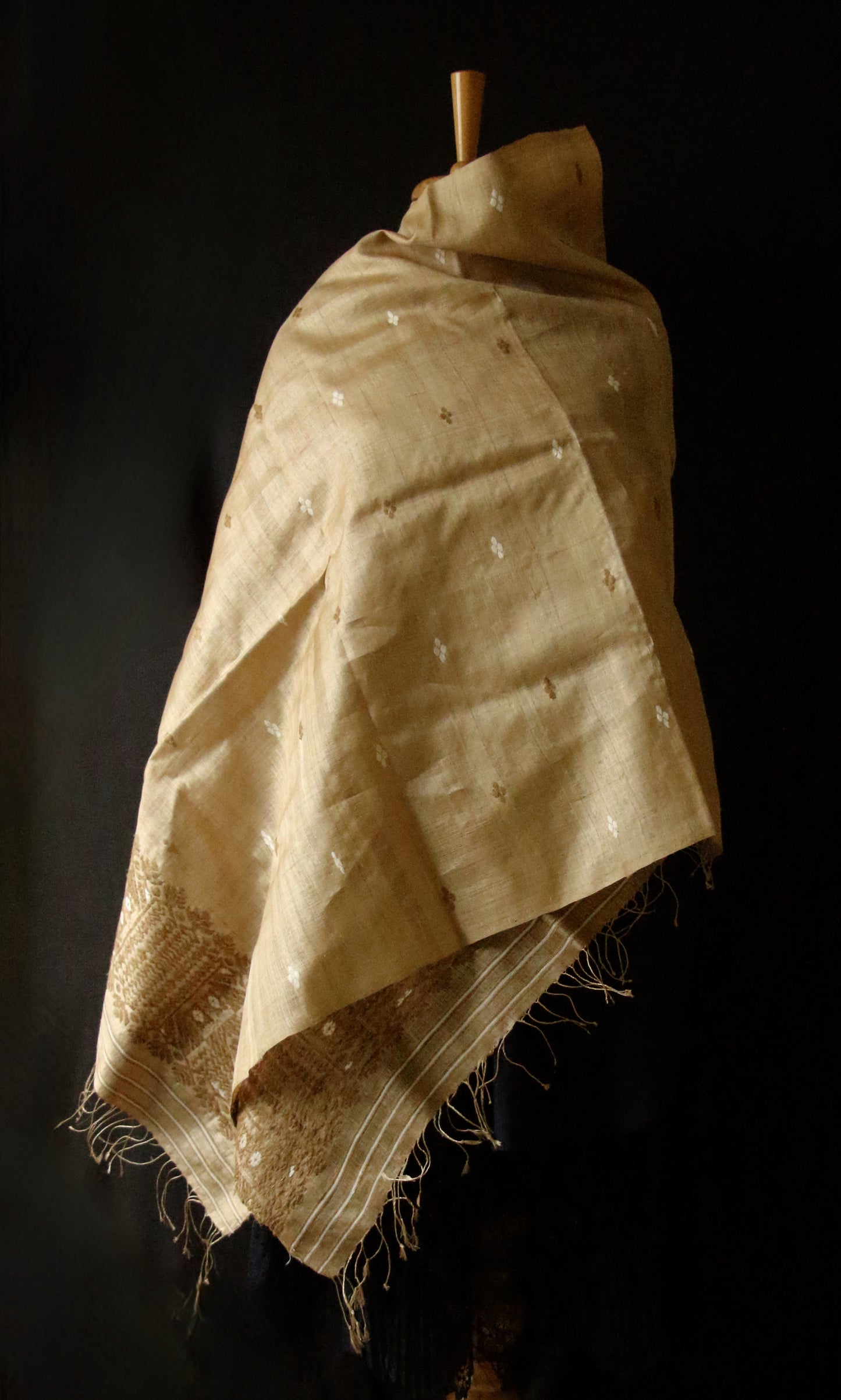 Handloom Muga Silk Scarf/ Stole from Assam