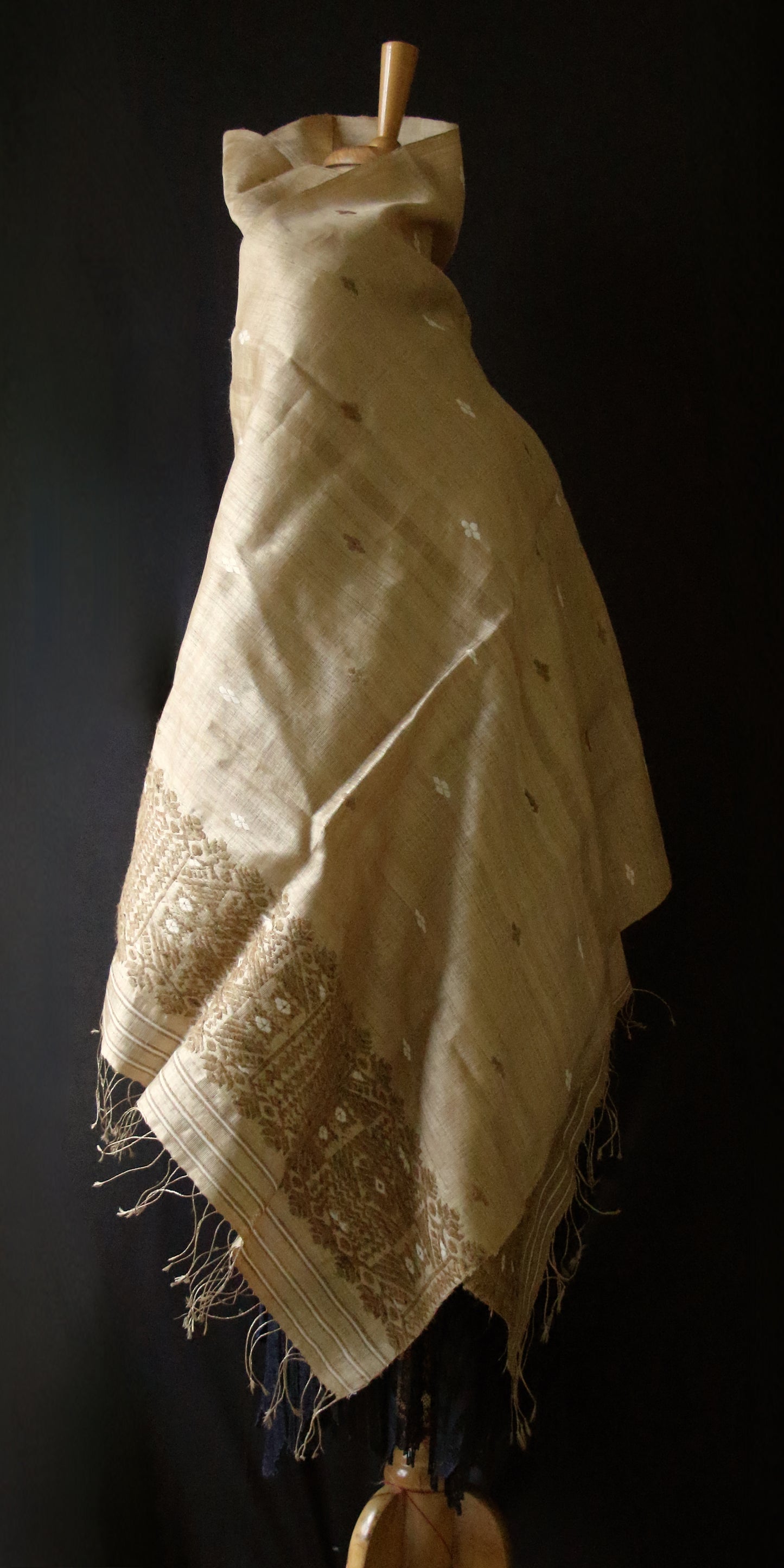 Handloom Muga Silk Scarf/ Stole from Assam