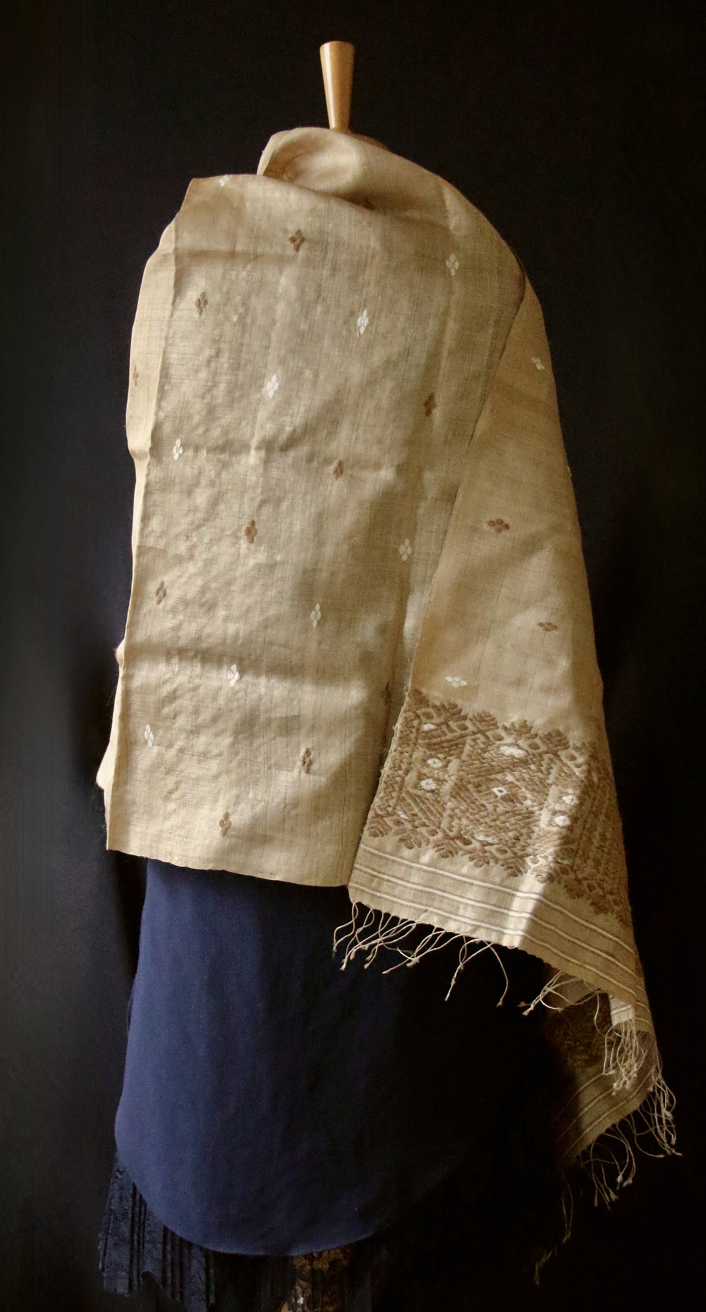 Handloom Muga Silk Scarf/ Stole from Assam