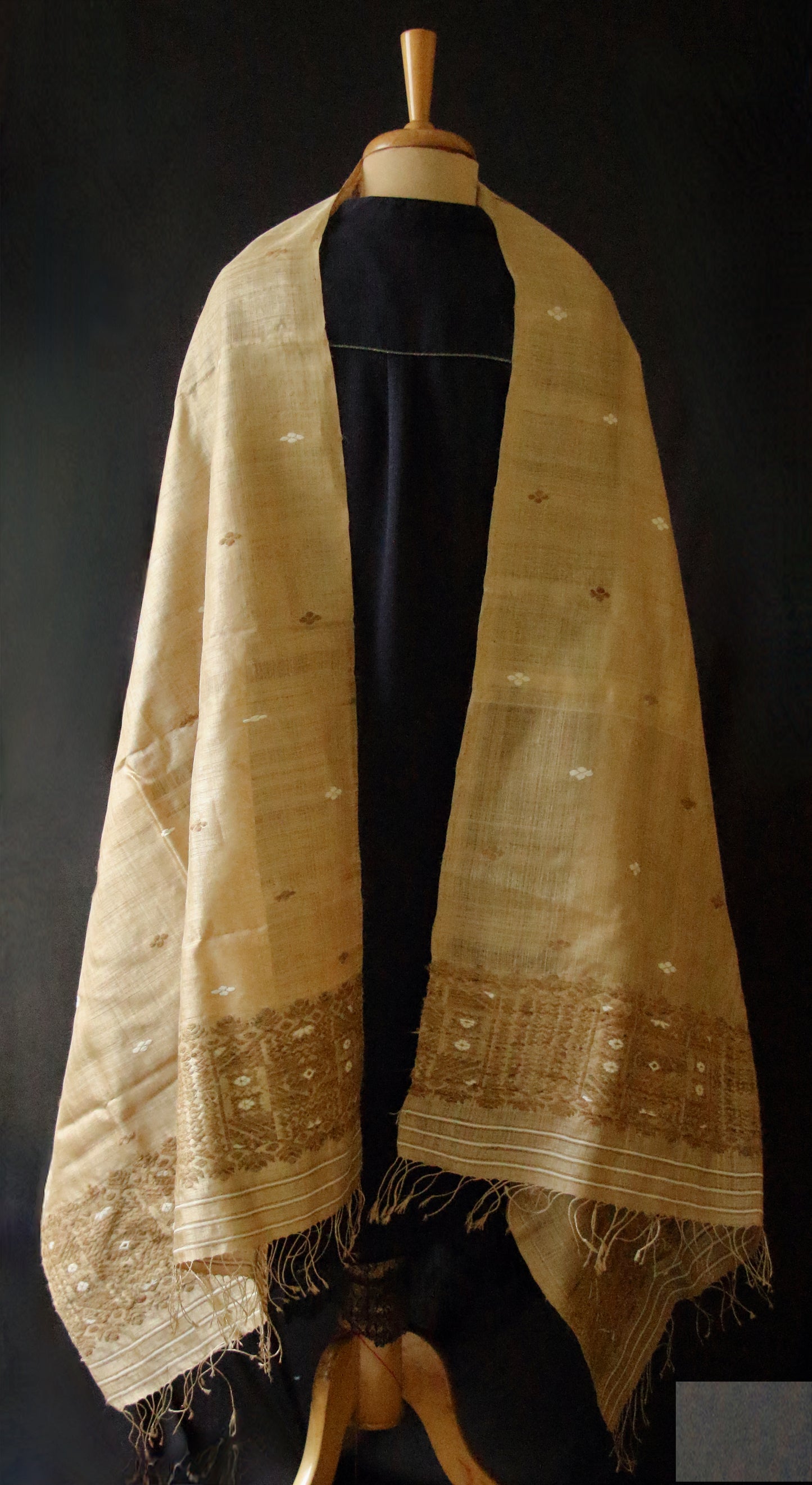 Handloom Muga Silk Scarf/ Stole from Assam