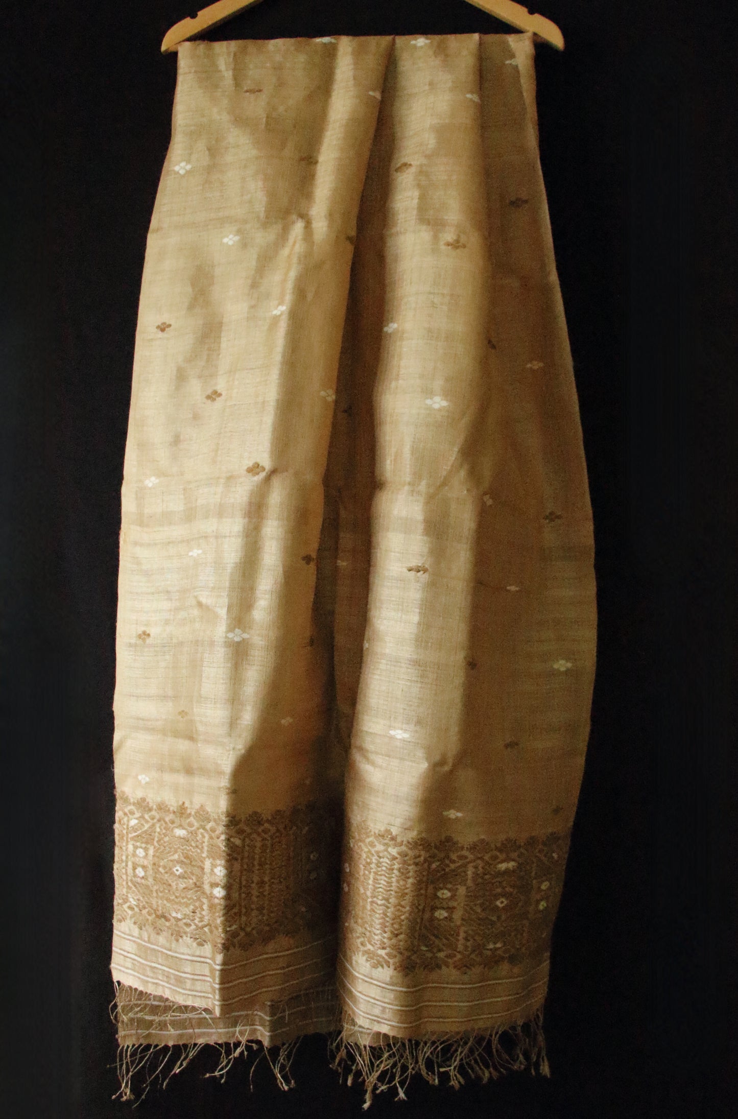 Handloom Muga Silk Scarf/ Stole from Assam