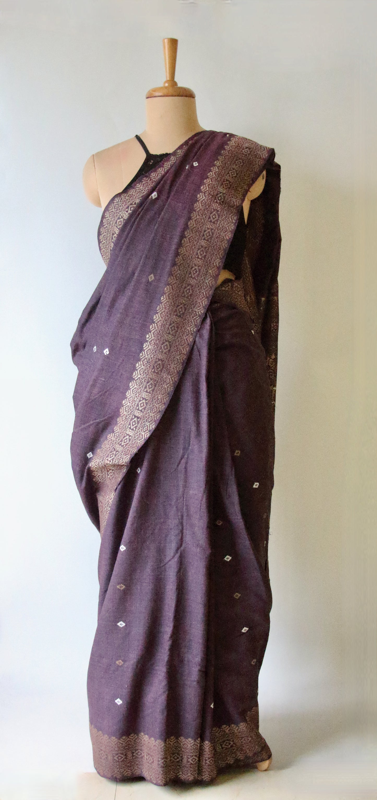 Purple Colour  Eri Silk Saree / Handloom Saree from Assam
