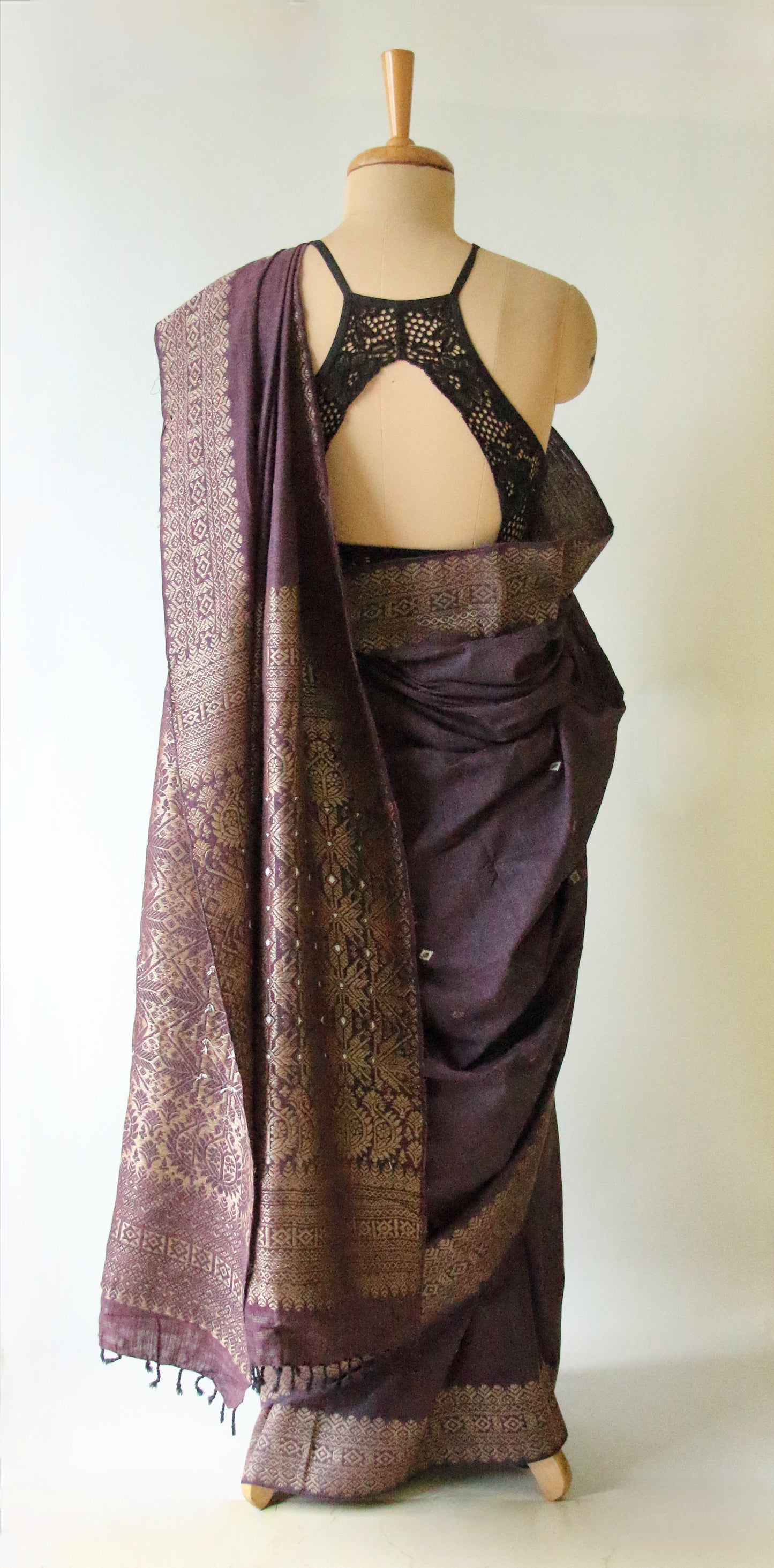 Purple Colour  Eri Silk Saree / Handloom Saree from Assam