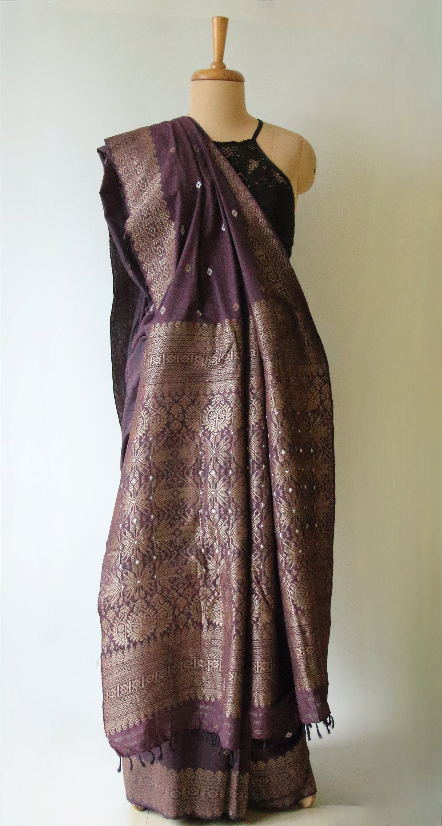 Purple Colour  Eri Silk Saree / Handloom Saree from Assam