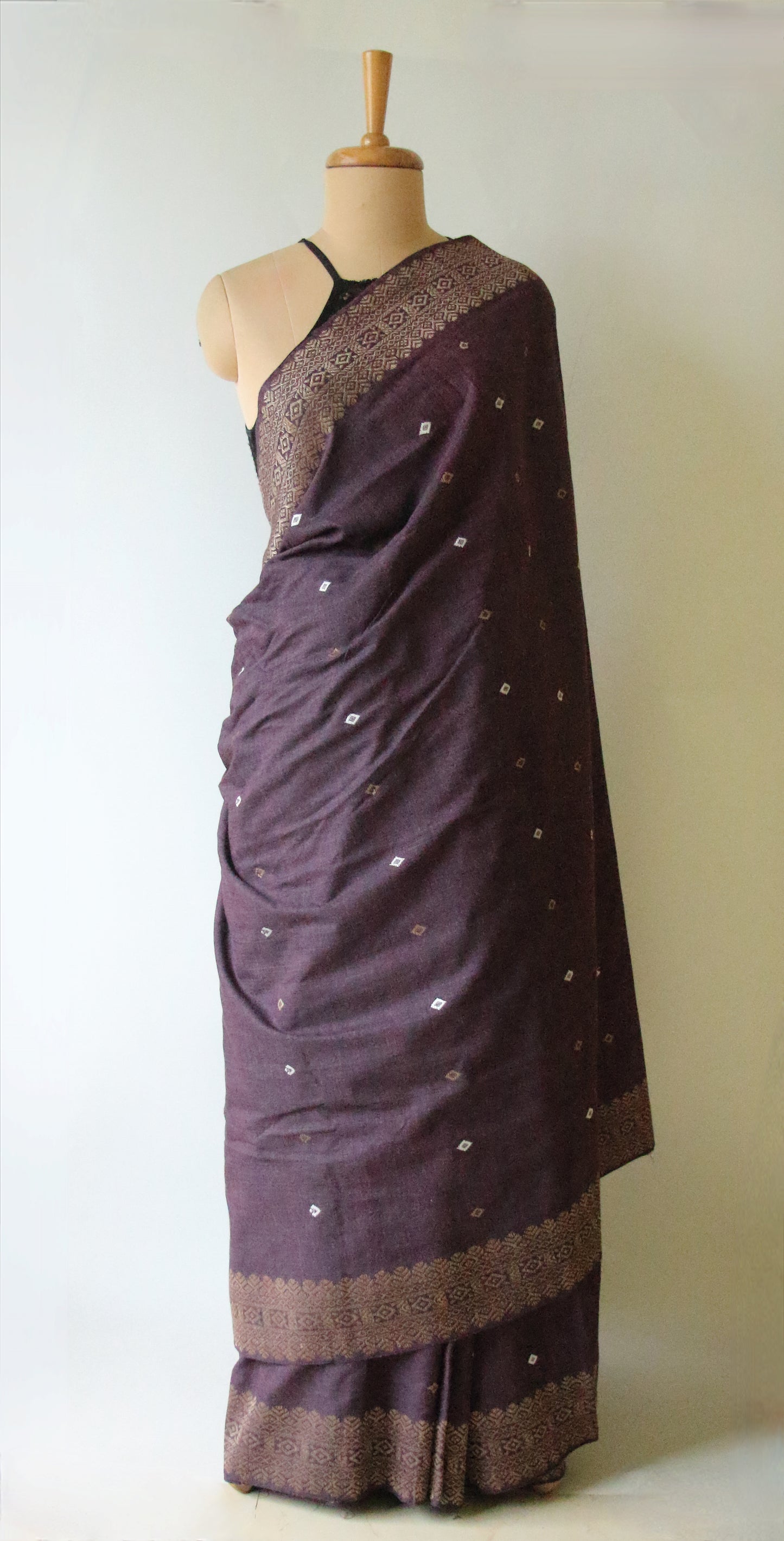 Purple Colour  Eri Silk Saree / Handloom Saree from Assam