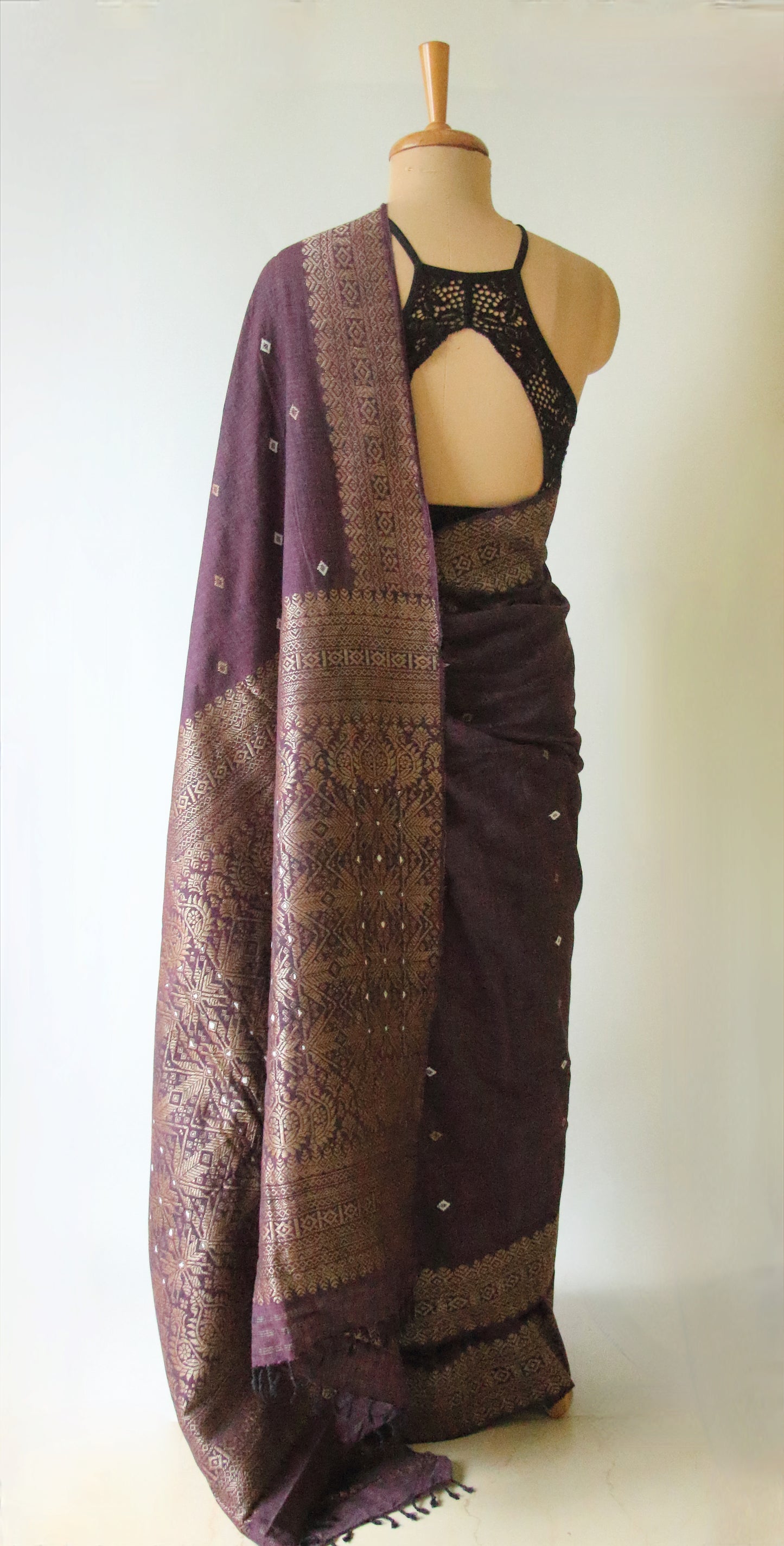 Purple Colour  Eri Silk Saree / Handloom Saree from Assam