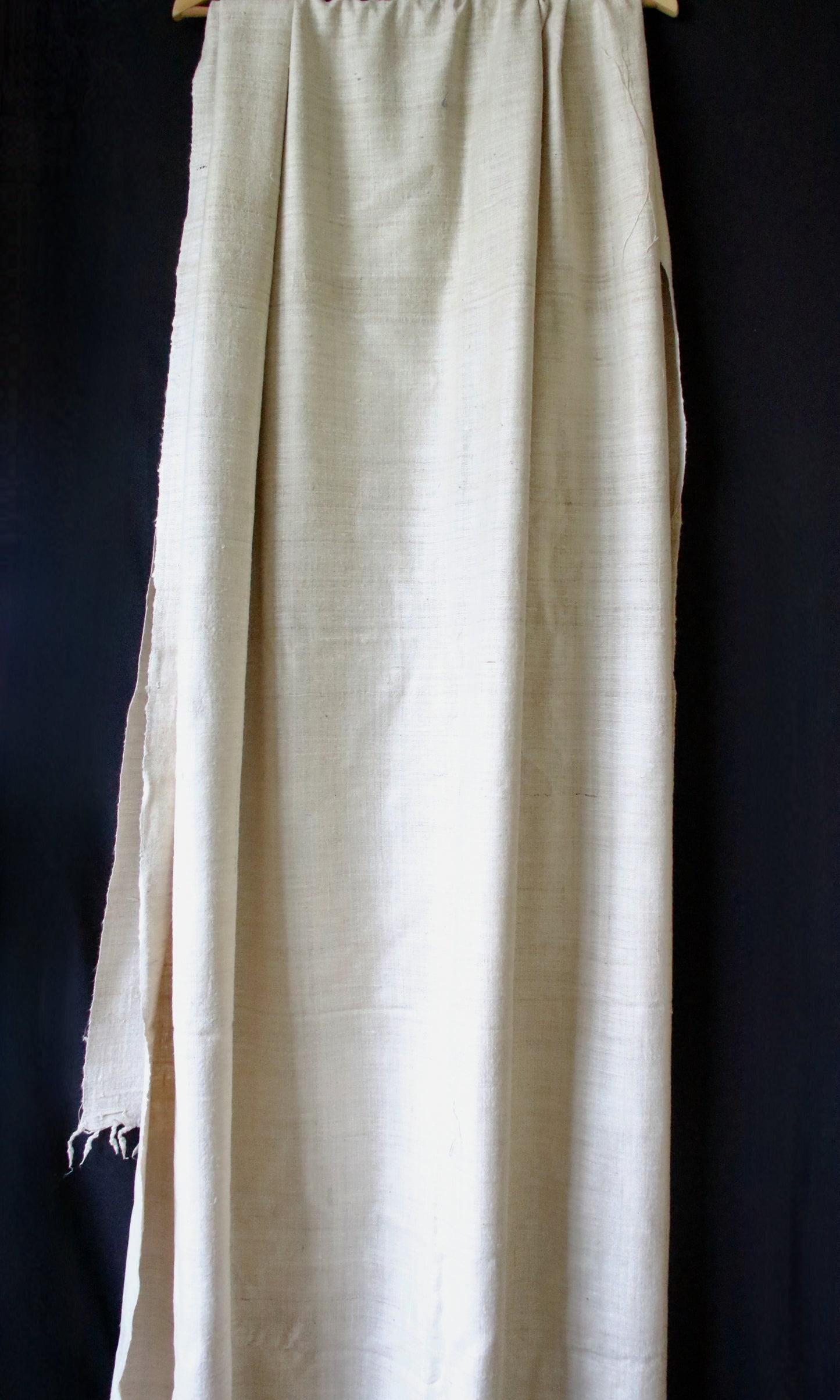 Natural Off white Handwoven / Handspun Eri Silk Shawl from Assam