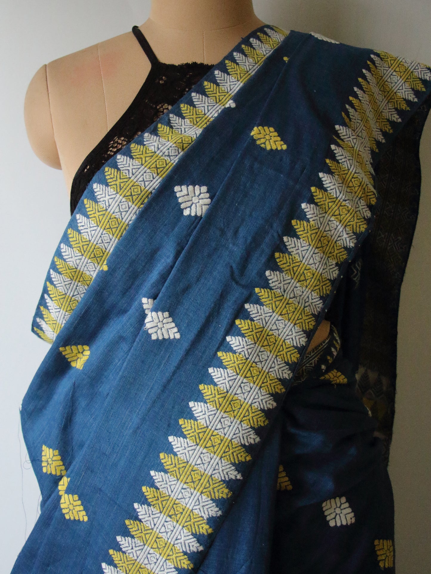 Natural Indigo Dyed Eri Silk Saree / Handloom from Assam