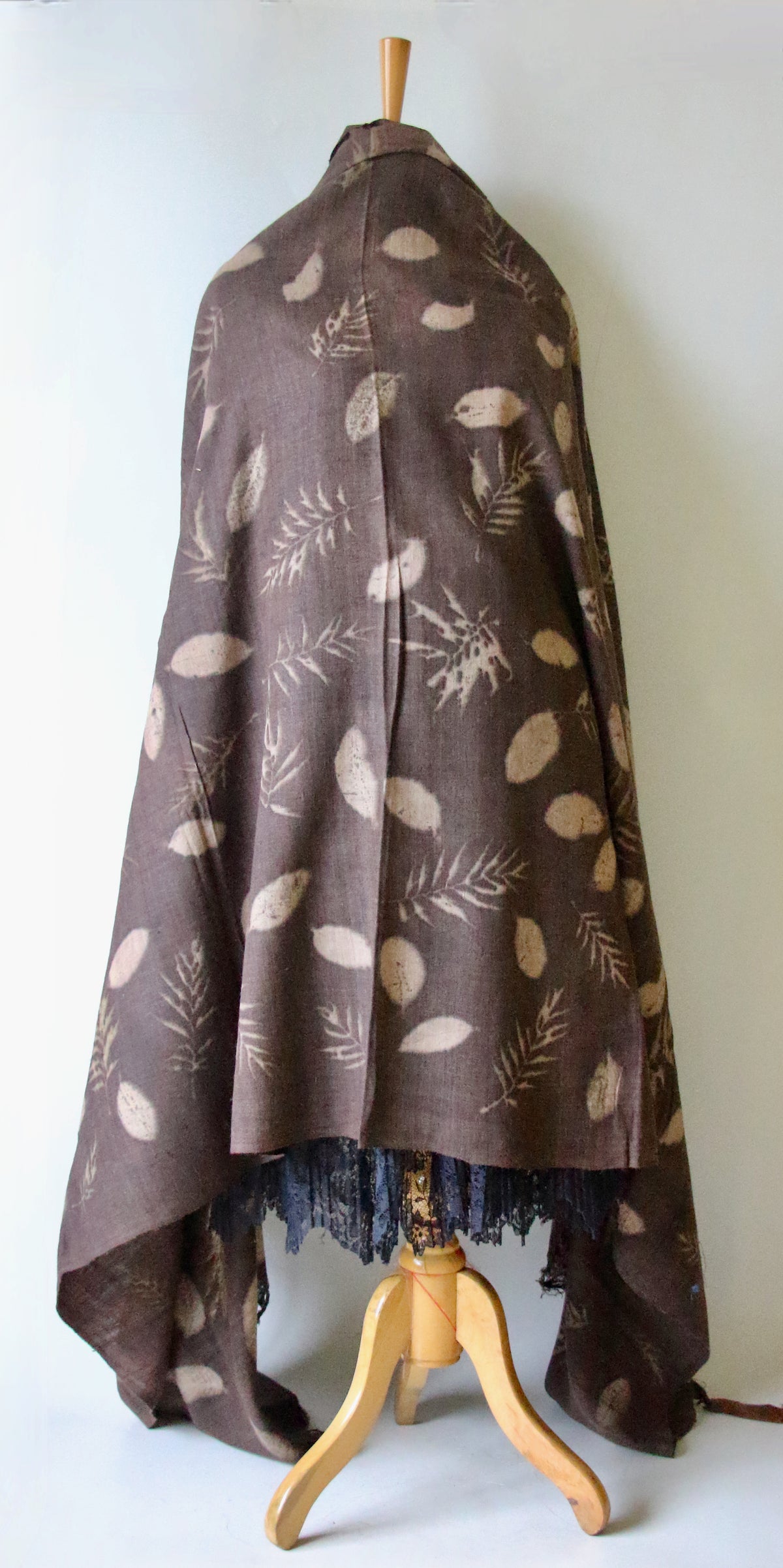 Eco Printed Handwoven Eri Silk Shawl / Natural Dyed Shawl from Assam