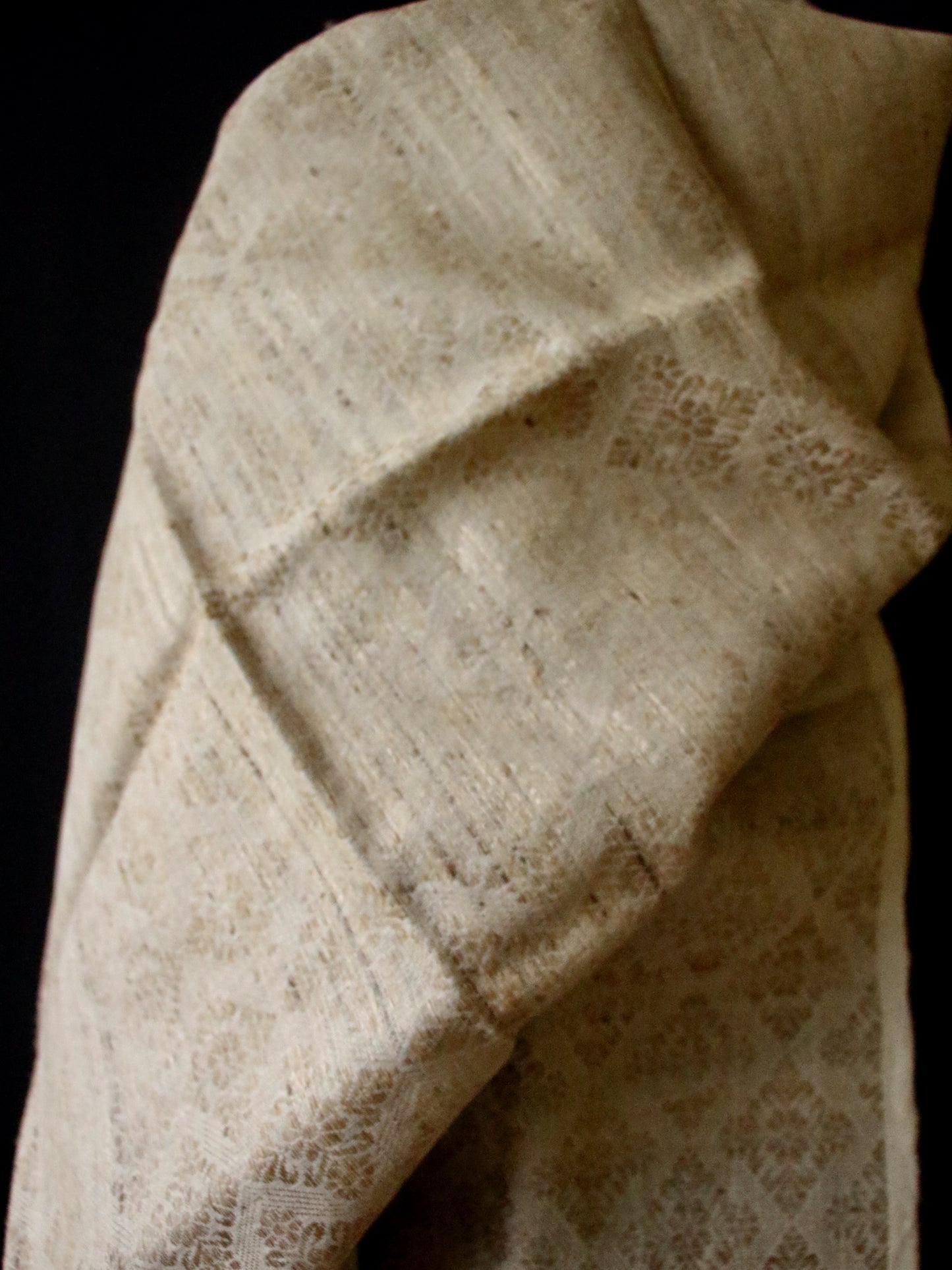 Eri Silk Handwoven Scarf / Small Size Shawl  with all over motifs from Assam (Copy)