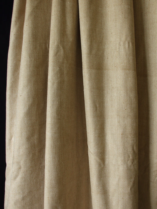 Handwoven Eri Silk by  Muga Spun Herringbone  Fabric - Limited Edition