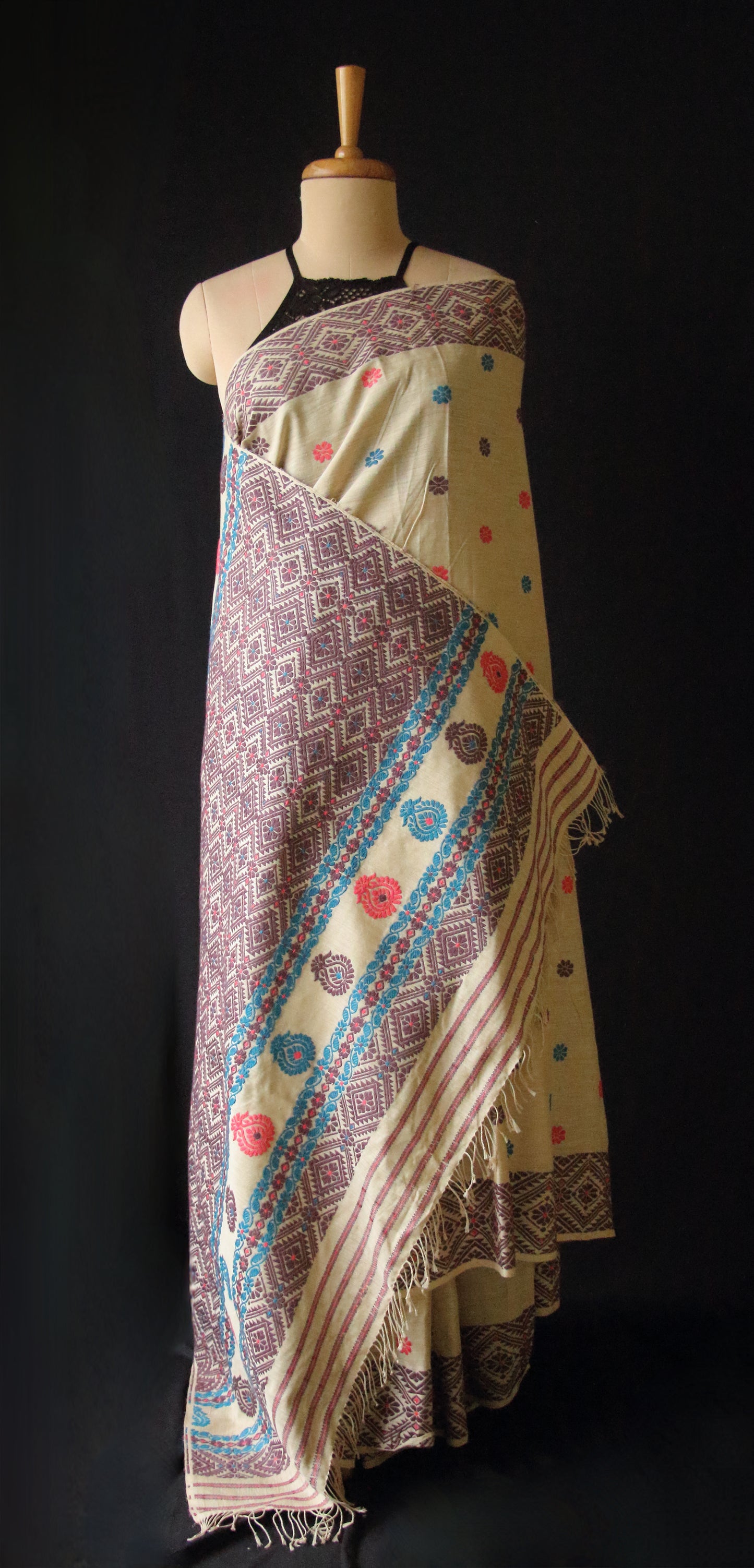 Eri Silk Saree in Natural Brown colour from Assam