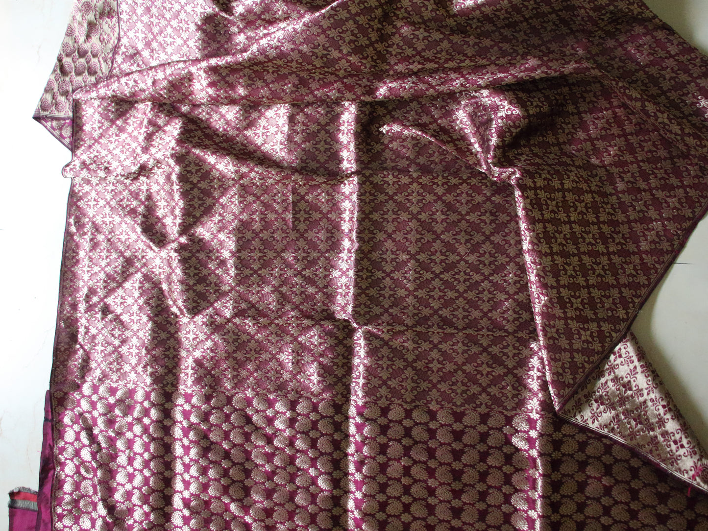 Bridal Traditional Handloom Mulberry Silk Mekhla Chador Set from Assam