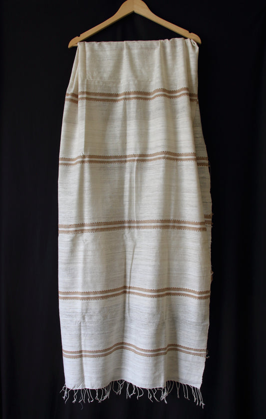 Handloom Hand Spun  Eri Silk Scarf from Assam , India